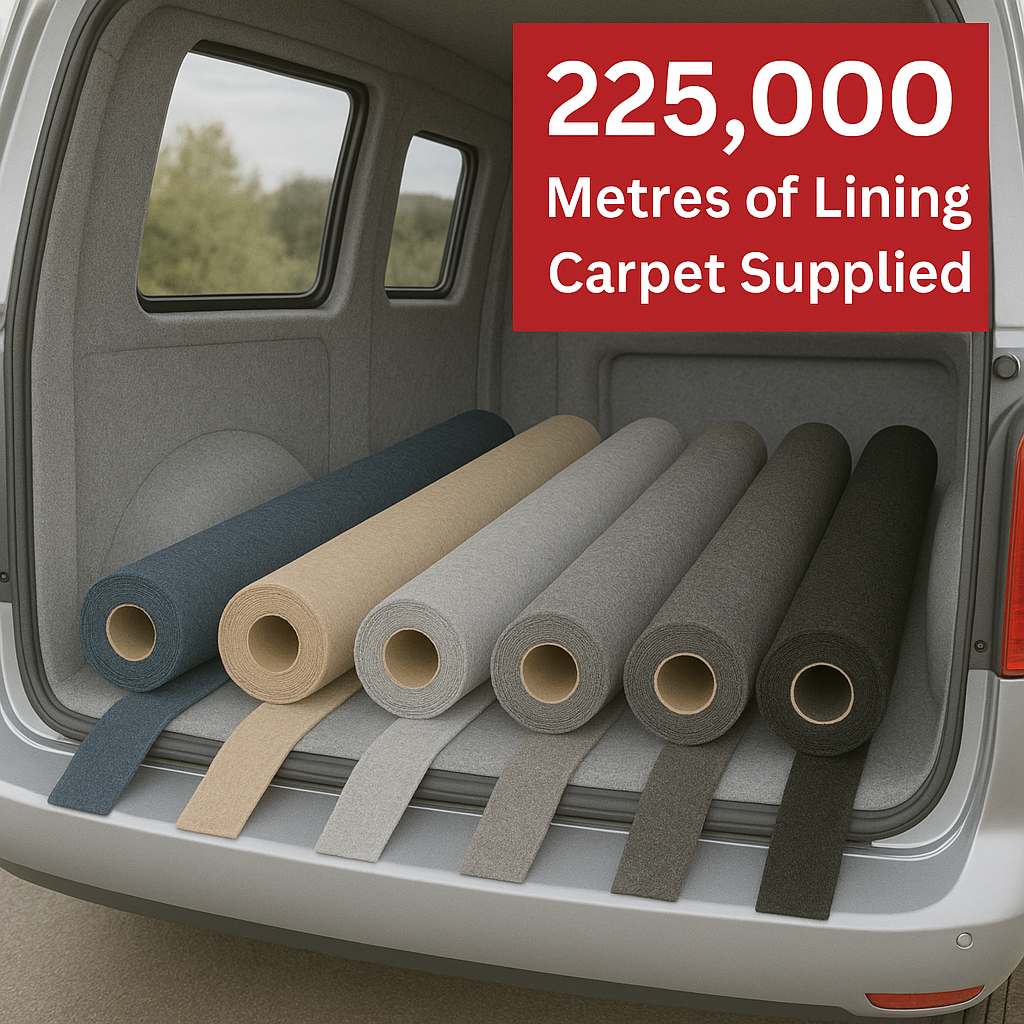 4 way stretch carpet lining for camper vans easy liner vwt5 vwt6 transit custom