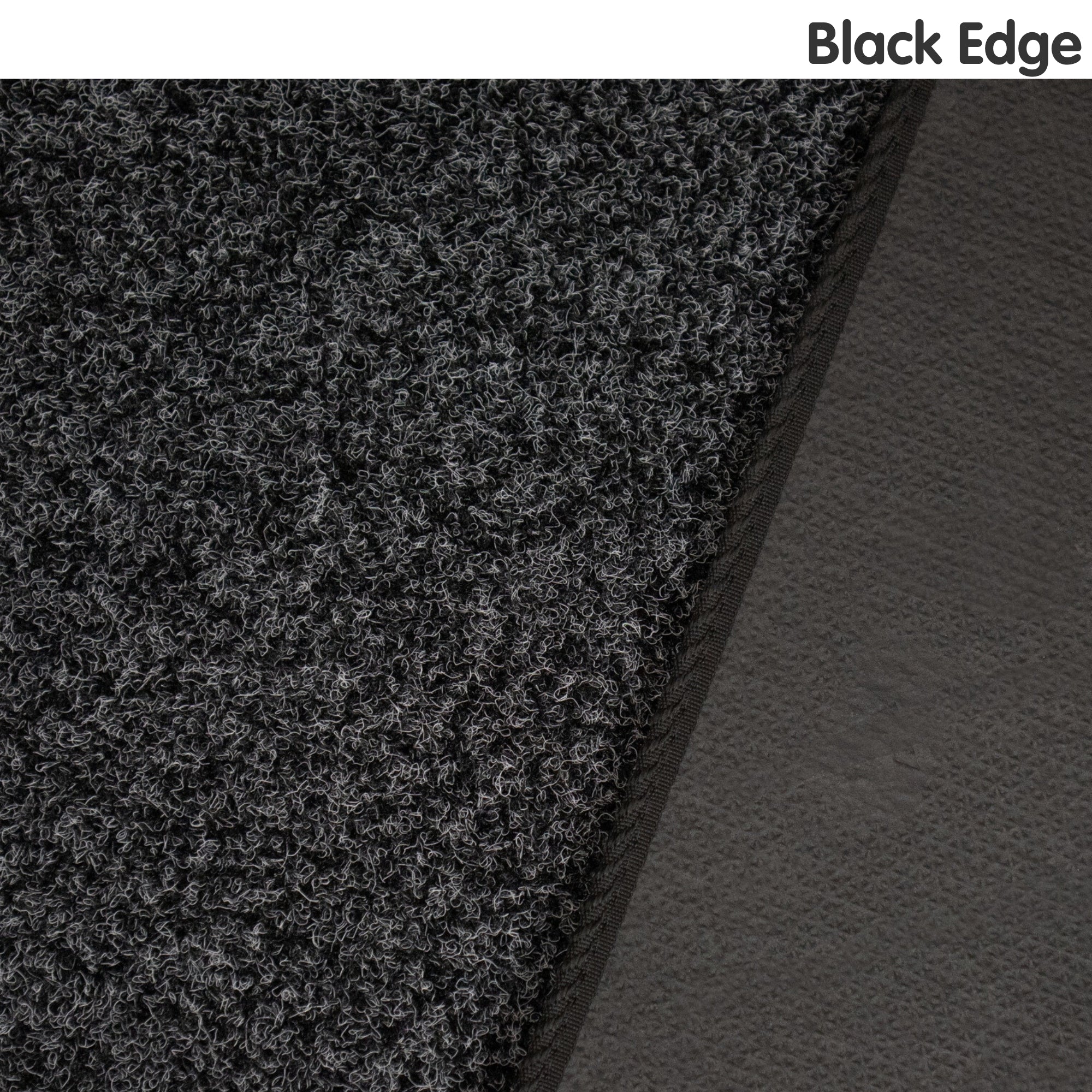Campervan Living Area Carpet Mat in Anthracite with Choice of Edge Colour (3 Sizes)