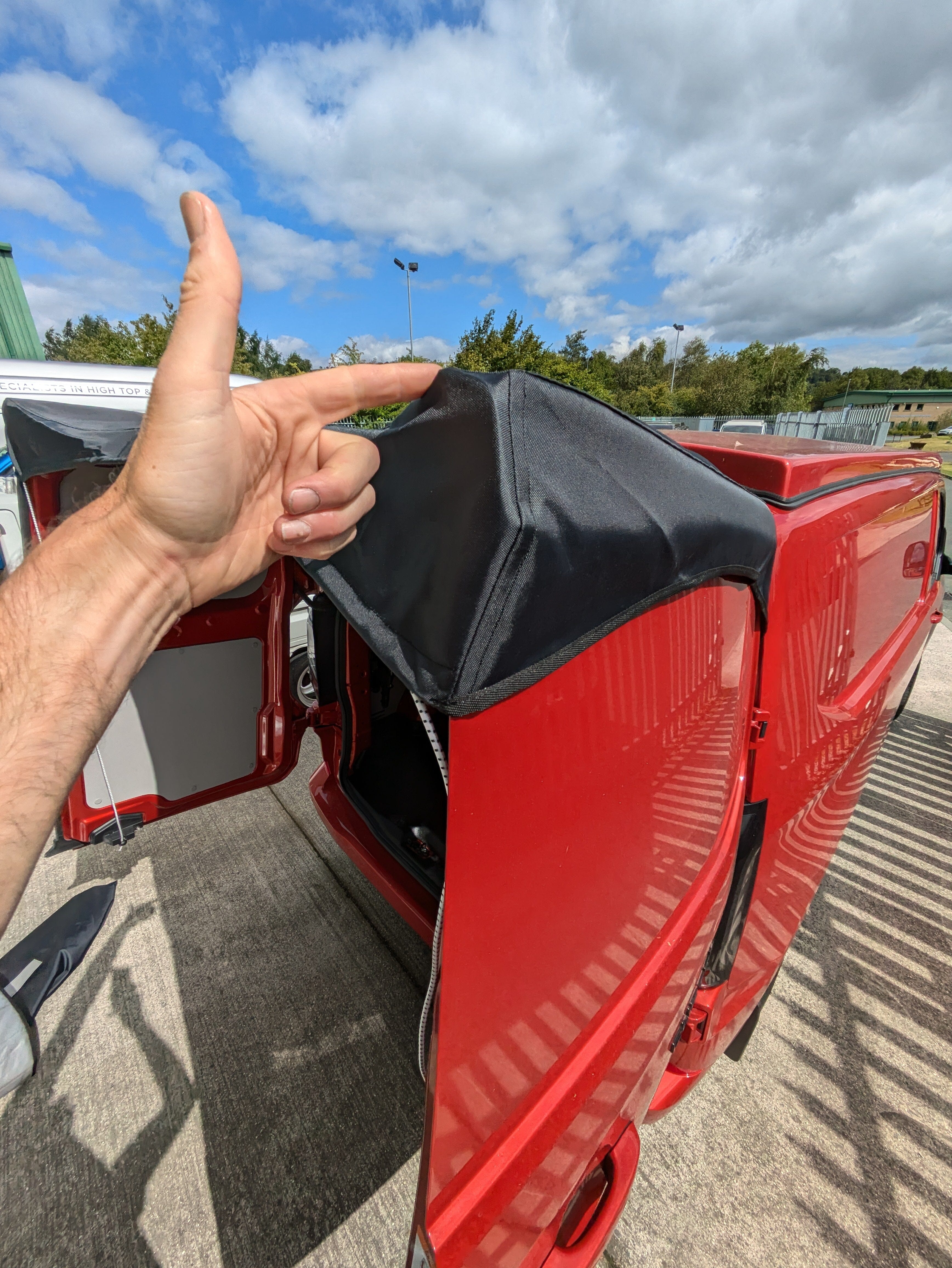 Kiravans Barn Door Campervan Awning for Transit Custom 2024 (v710) Designed by Kiravans