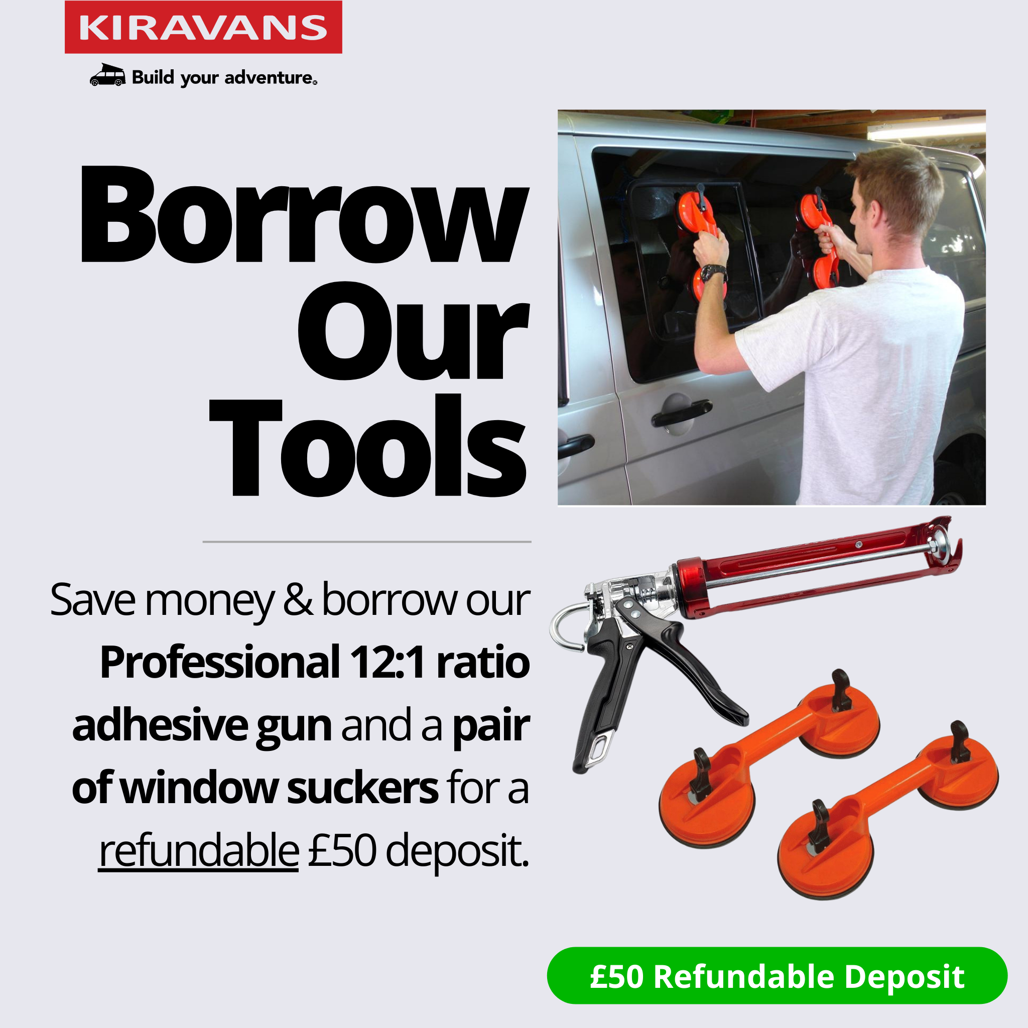 Borrow our Pro Window Fitting Tools 🚐🔧 (£50 Refundable Deposit)