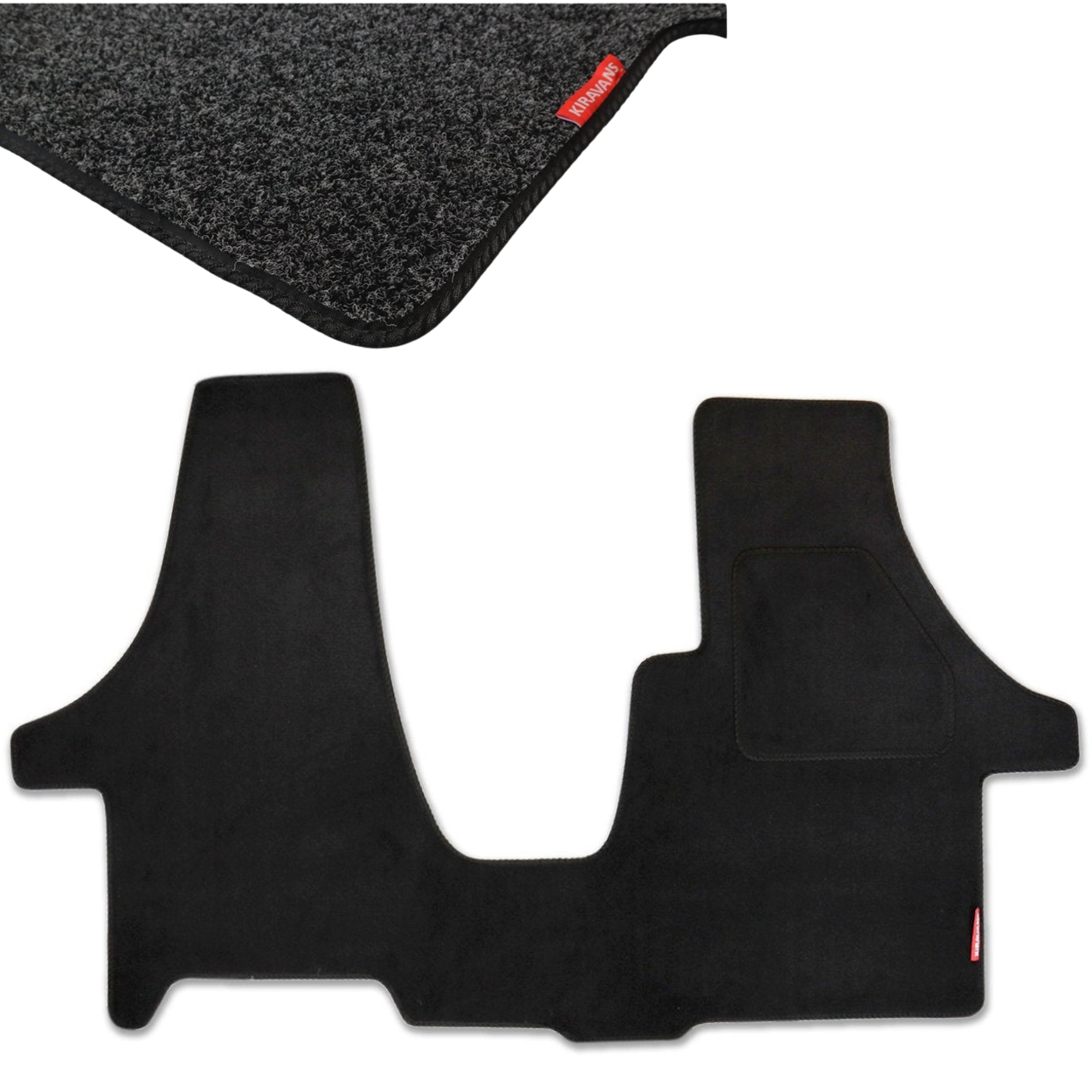 VW Transporter T5 to T6 Cab Mat for Kiravans Double Swivel (RHD)