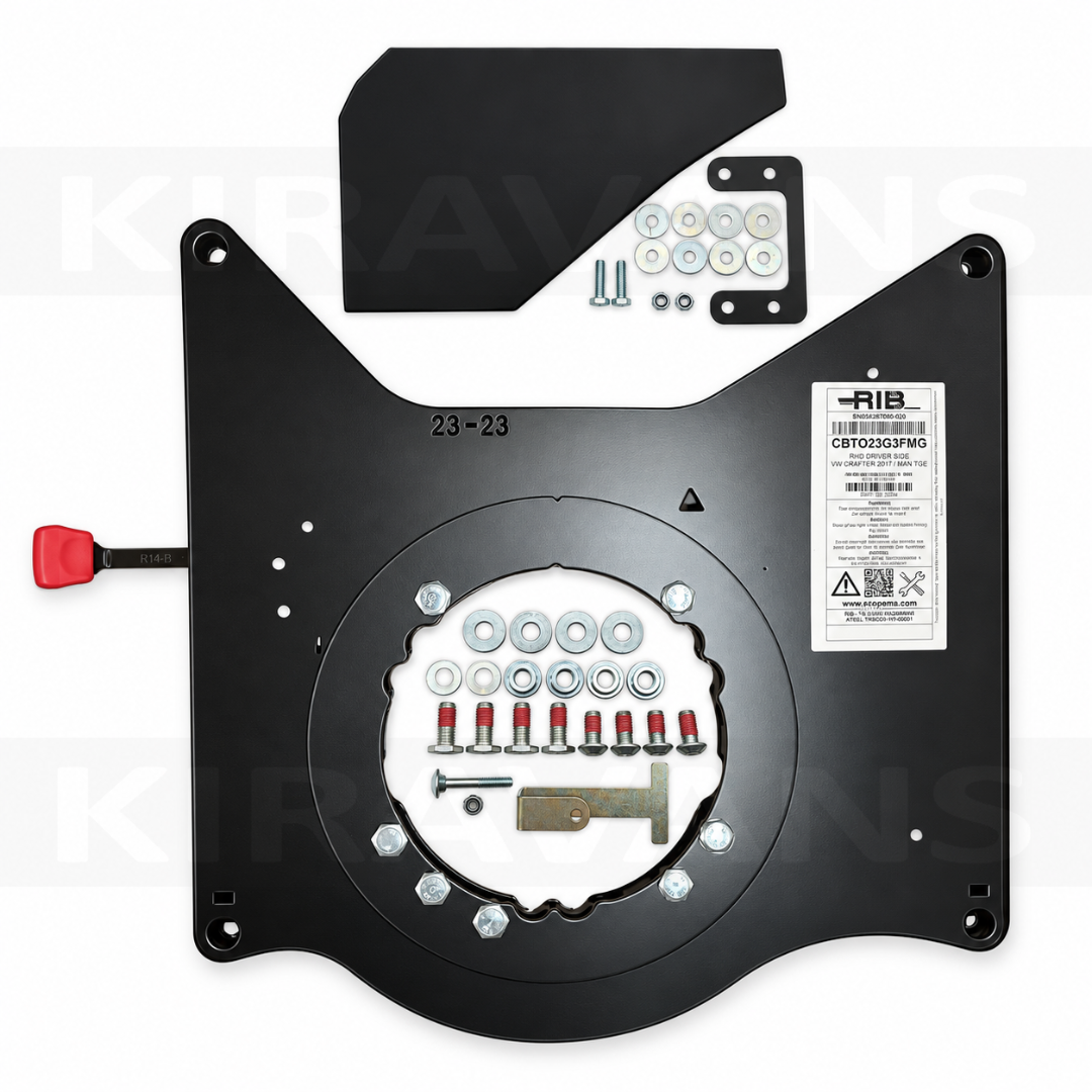 VW Crafter 2nd Gen (2017 - present) RIB V3 Single Seat Swivel - DRIVER (Includes RIB Handbrake Kit)