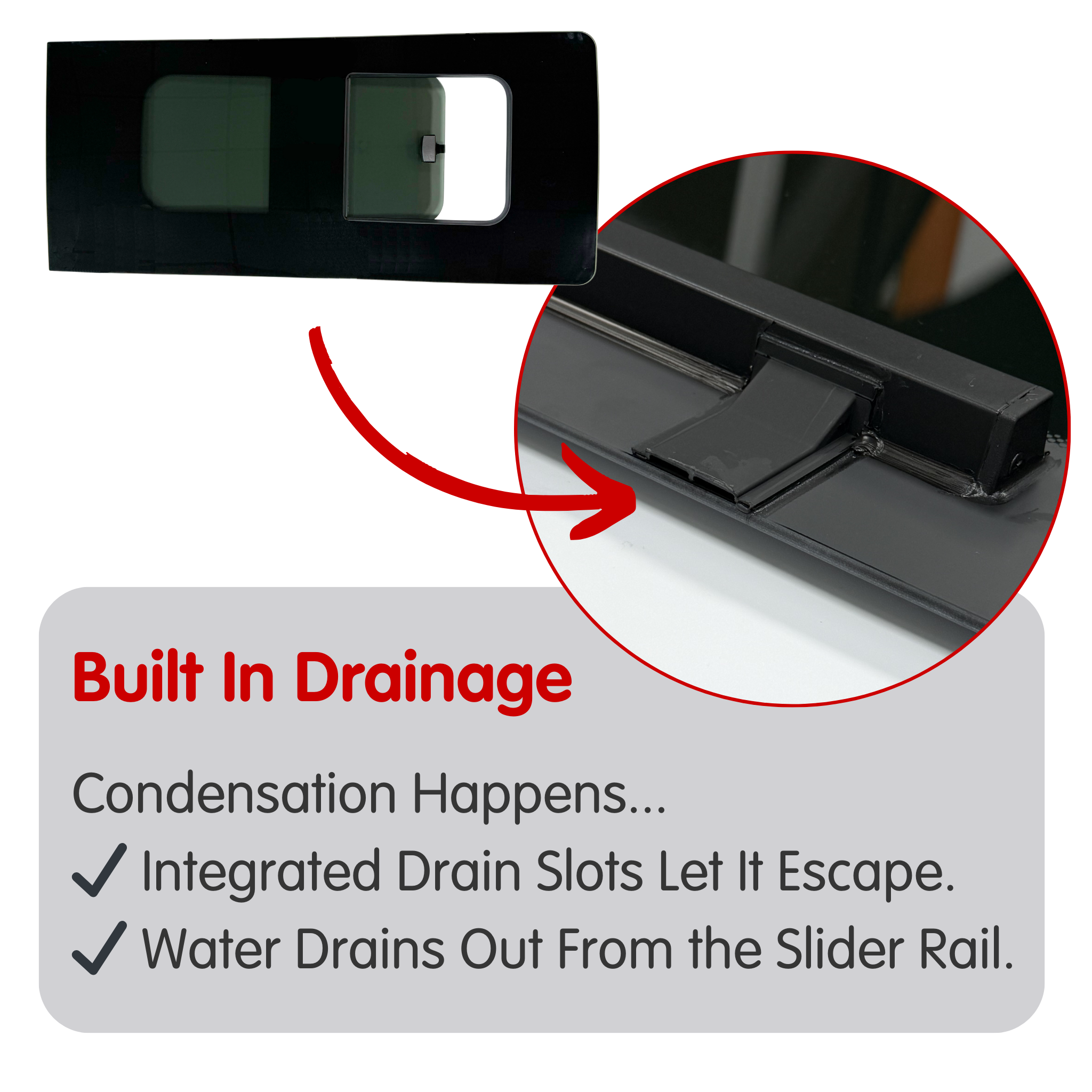 Left Opening Window (Left Sliding Door) + Fitting Kit for VW Transporter T7 (2024-present)
