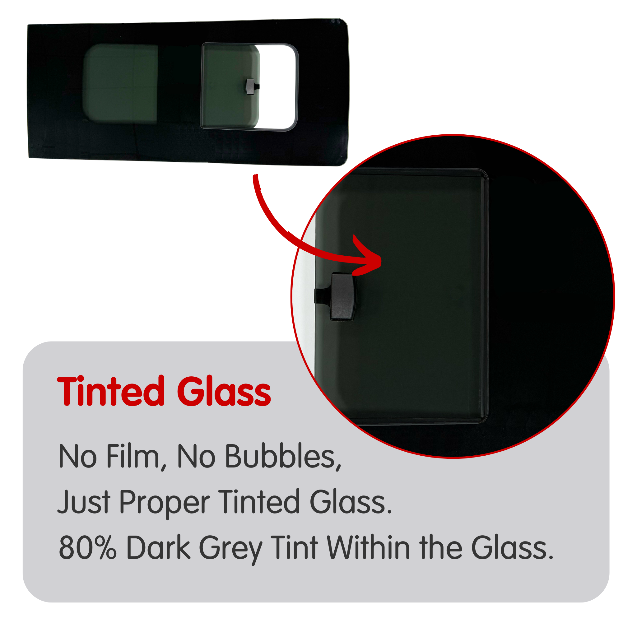 Left Opening Window (Left Sliding Door) + Fitting Kit for VW Transporter T7 (2024-present)