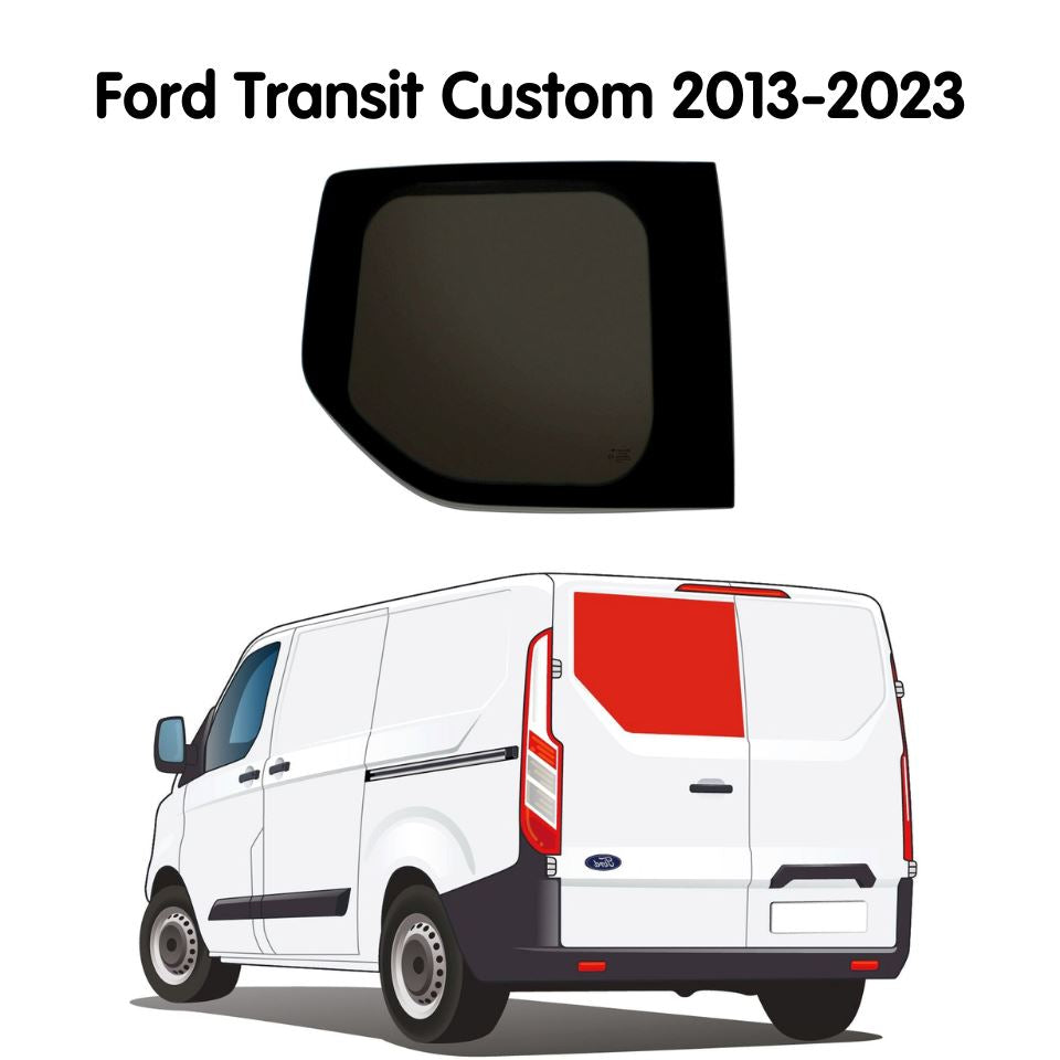 Premium Barn Door Windows + Fitting Kit for Ford Transit Custom 1st Gen V362 (2013-2023)