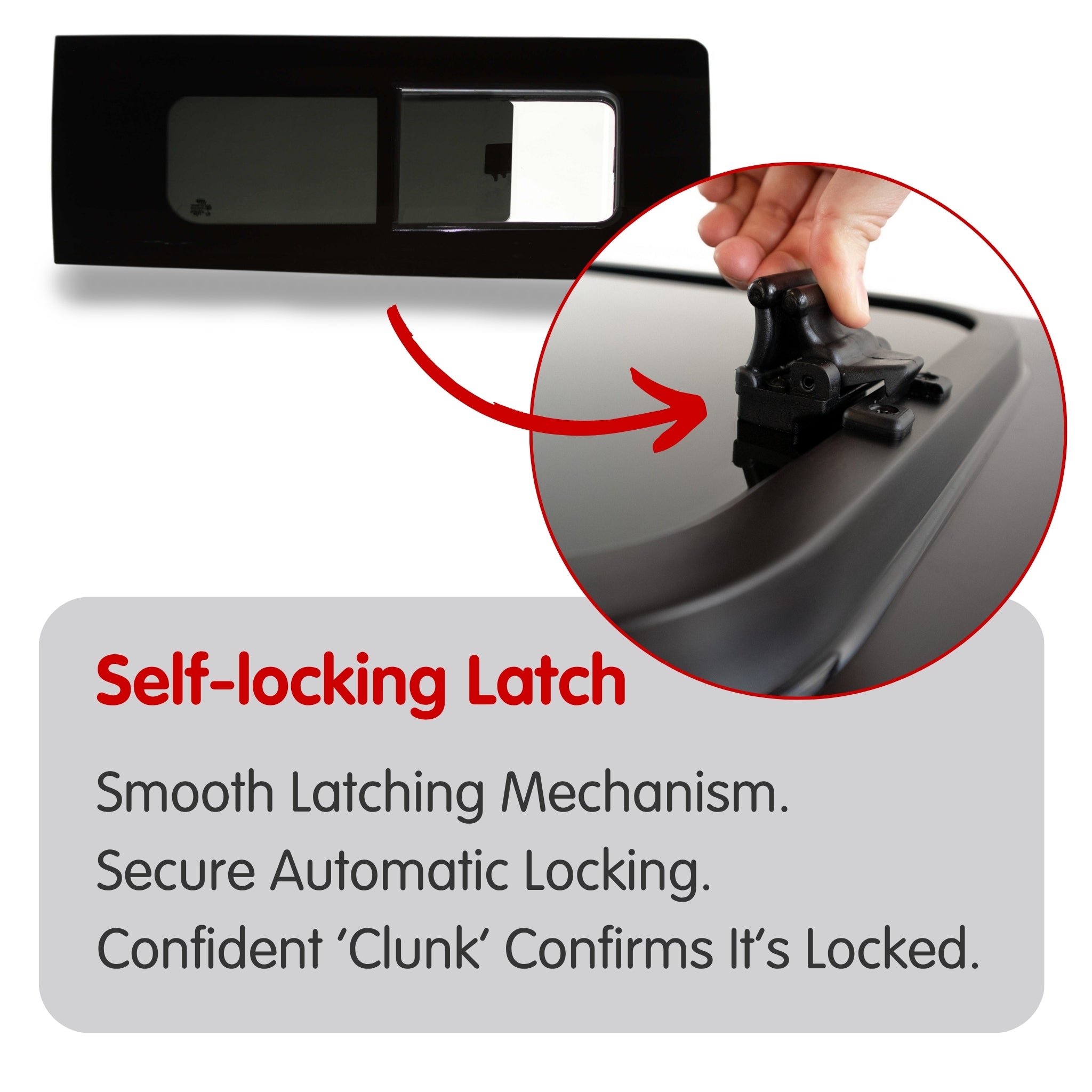 Left Opening Window (Left Sliding Door) + Fitting Kit for Ford Transit Custom 1st Gen V362 (2013-2023)