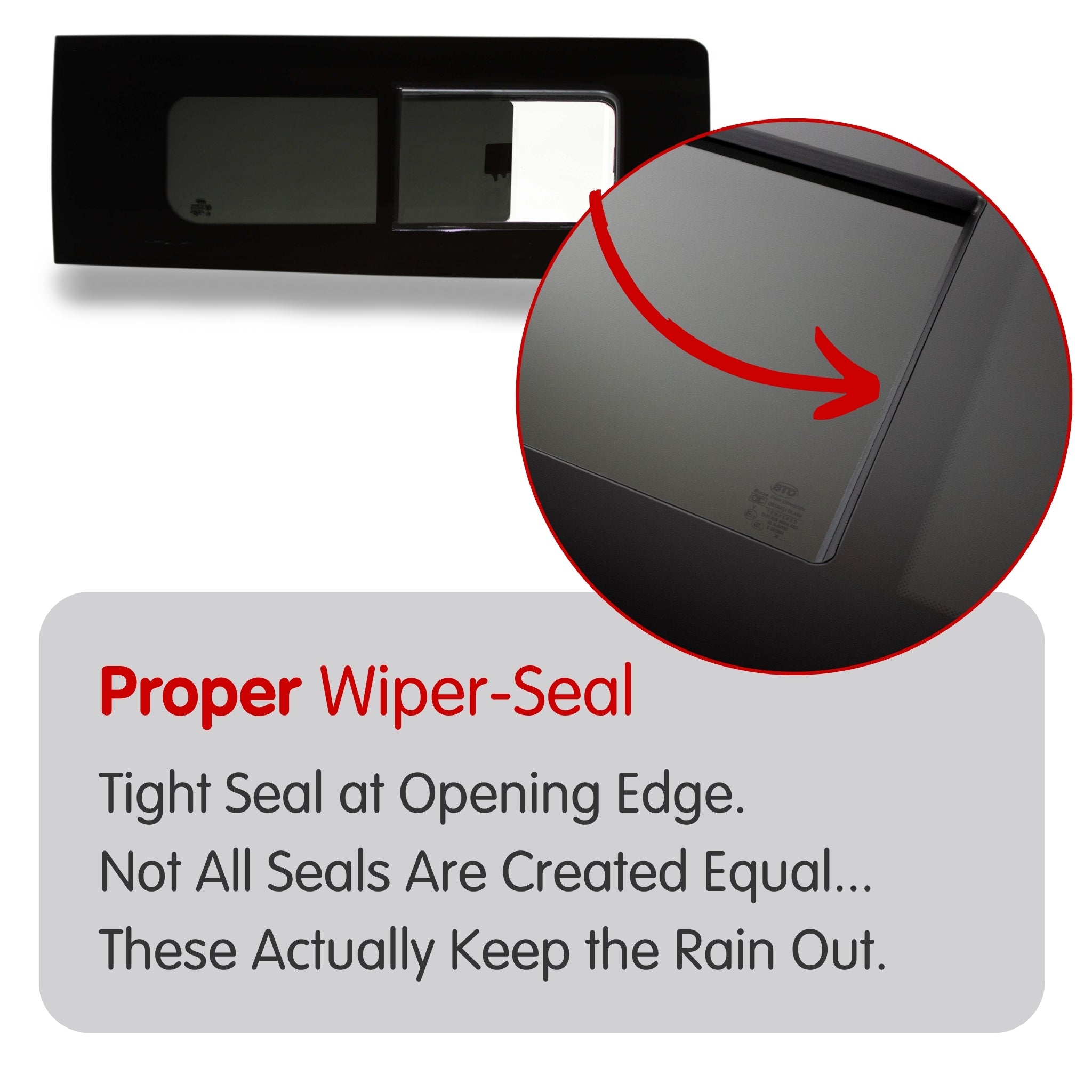 Left Opening Window (Left Sliding Door) + Fitting Kit for Ford Transit Custom 1st Gen V362 (2013-2023)