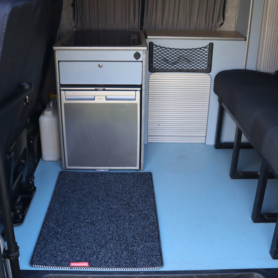 Campervan Living Area Carpet Mat in Anthracite with Choice of Edge Colour (3 Sizes)