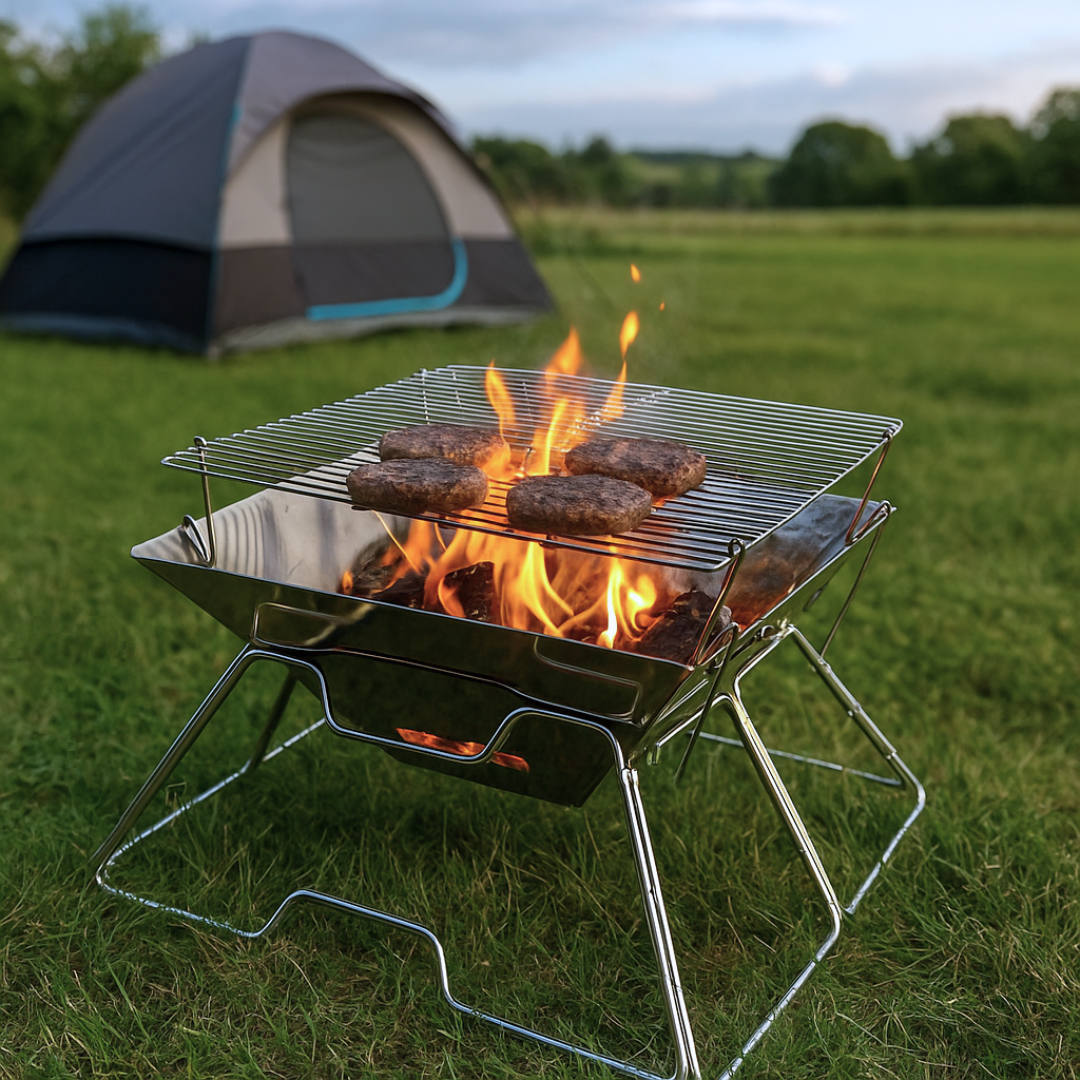 Kiravans FIRE-B-QUE - Portable Folding Barbeque Grill