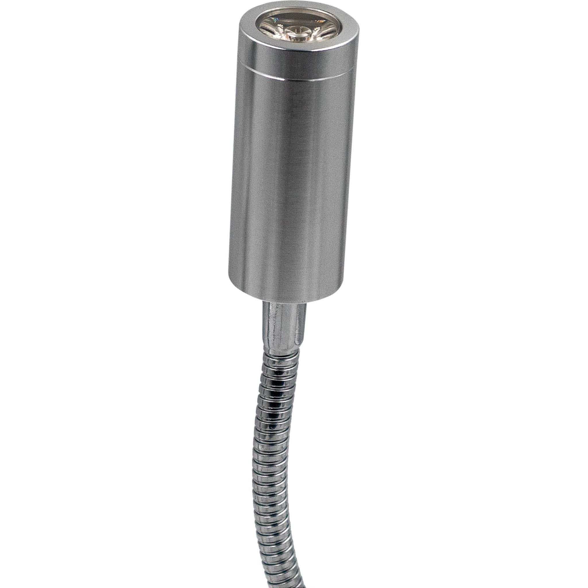 Silver LED Barrel Reading Lamp USB 300mm - Touch On/Off (Warm White) Kiravans
