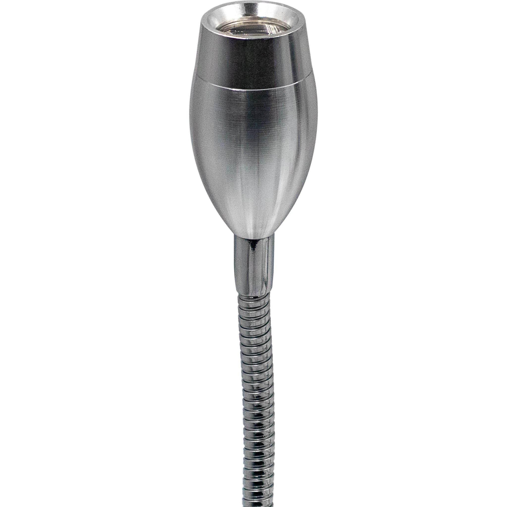 Silver LED Tulip Reading Lamp USB 300mm - Touch On/Off (Warm White) Kiravans