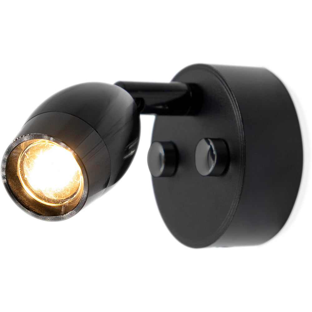 Black LED Tulip Spotlight with USB — Dimmable, Touch Control (Warm White)