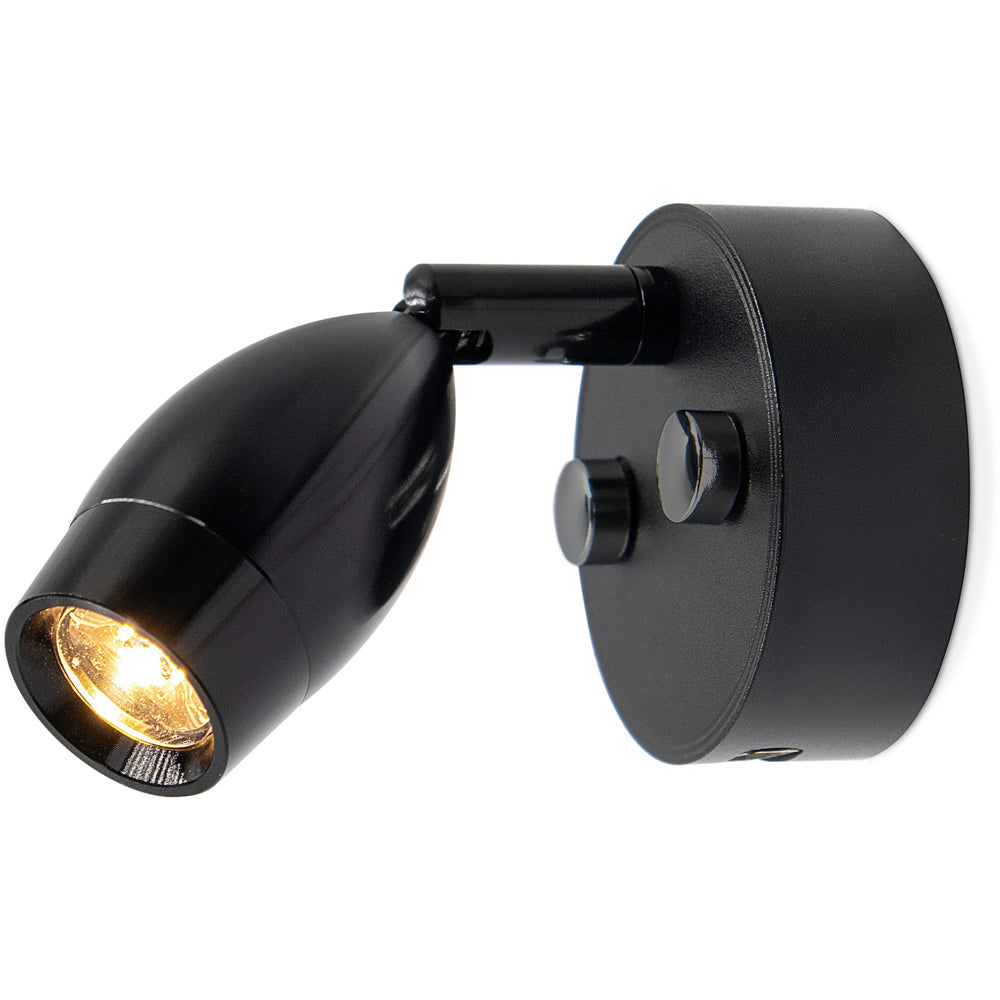 Black LED Tulip Spotlight with USB — Dimmable, Touch Control (Warm White)