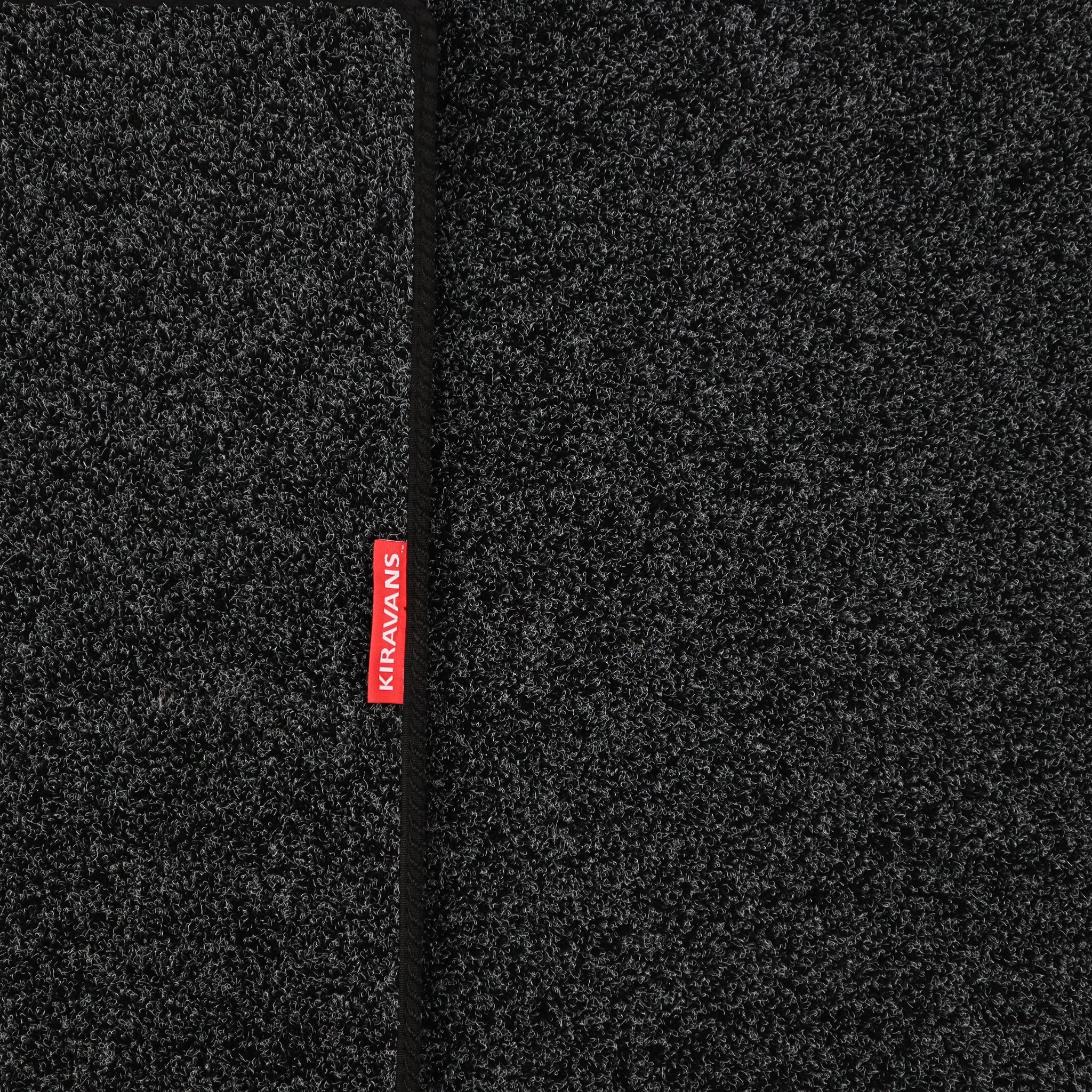 Campervan Living Area Carpet Mat in Anthracite with Choice of Edge Colour (3 Sizes)