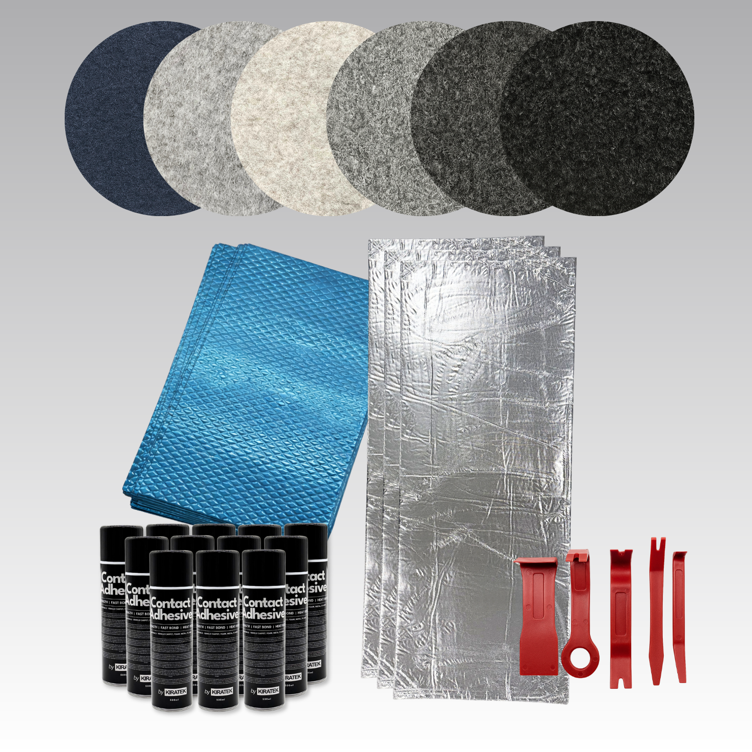 Carpet & Insulation Campervan Lining Kit — STANDARD Bundle