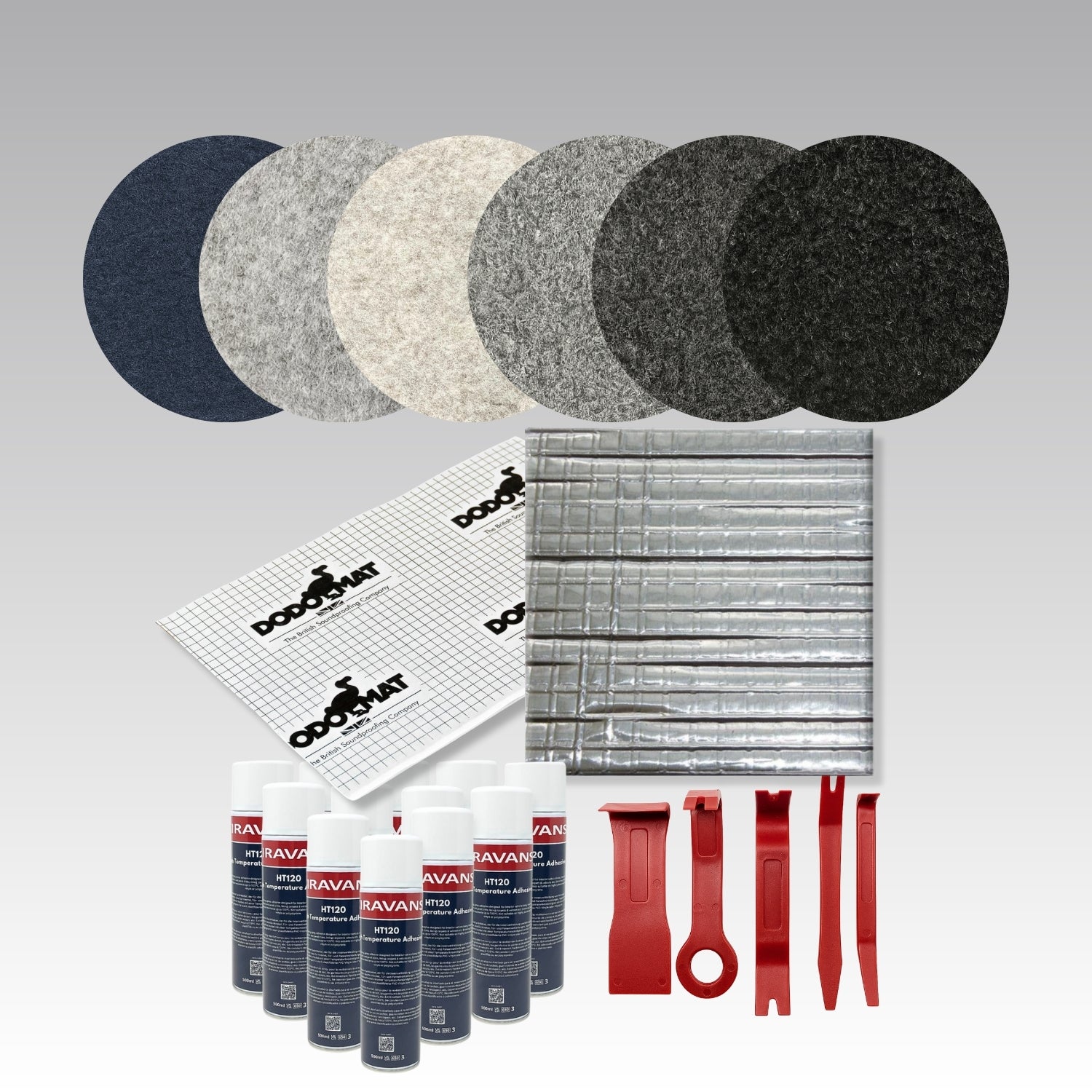 Carpet & Insulation Campervan Lining Kit — STANDARD Bundle