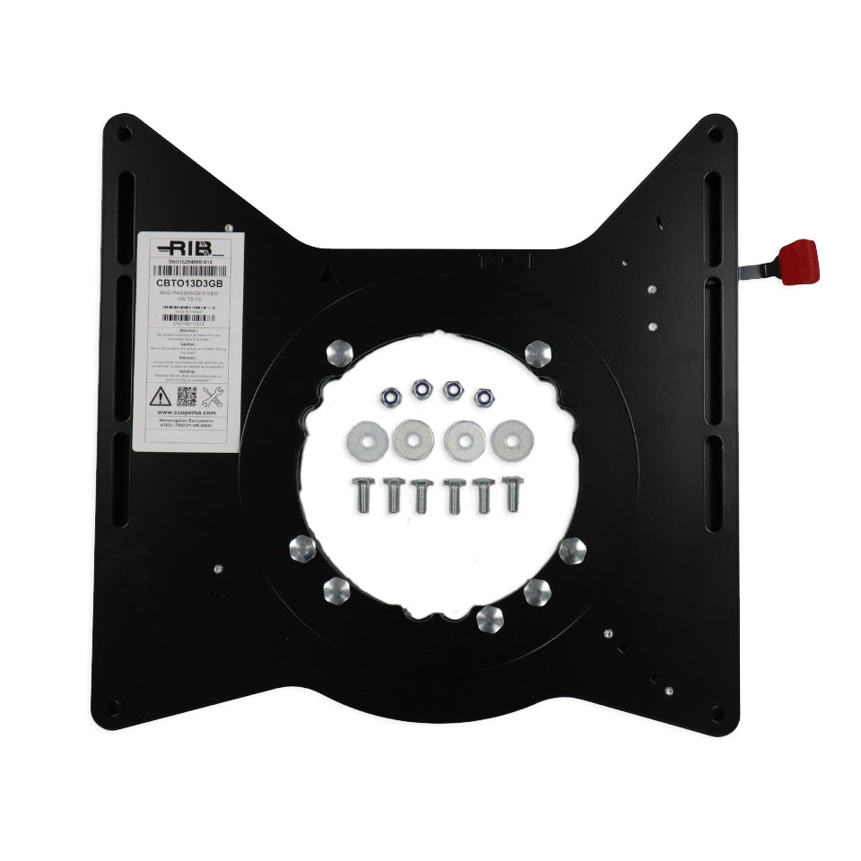 VW Transporter T5 to T6.1 (2003-2024) RIB V3 Single Seat Swivel - DRIVER + PASSENGER (Inc. RIB Handbrake Kit & Shims)