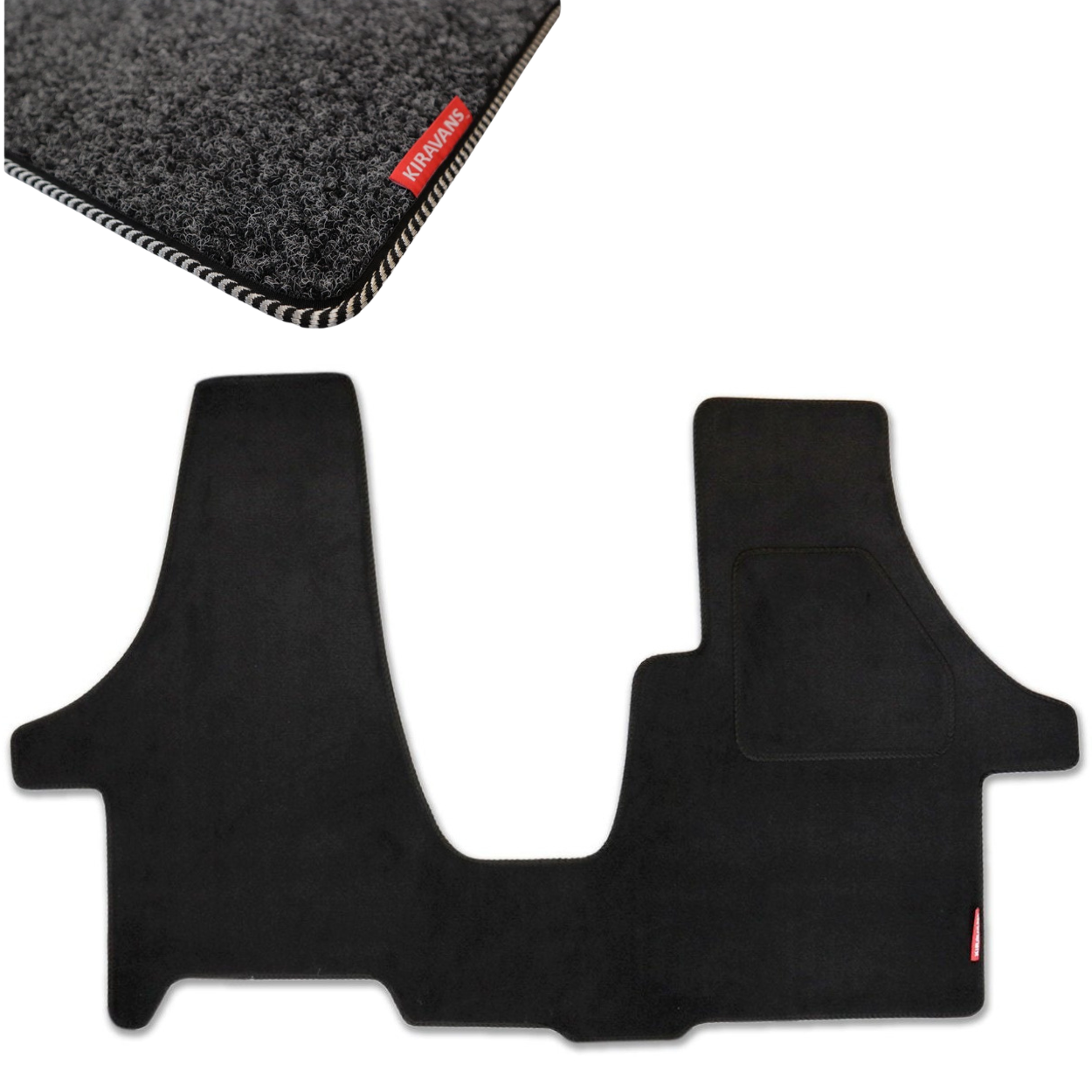 VW Transporter T5 to T6 Cab Mat for Kiravans Double Swivel (RHD)