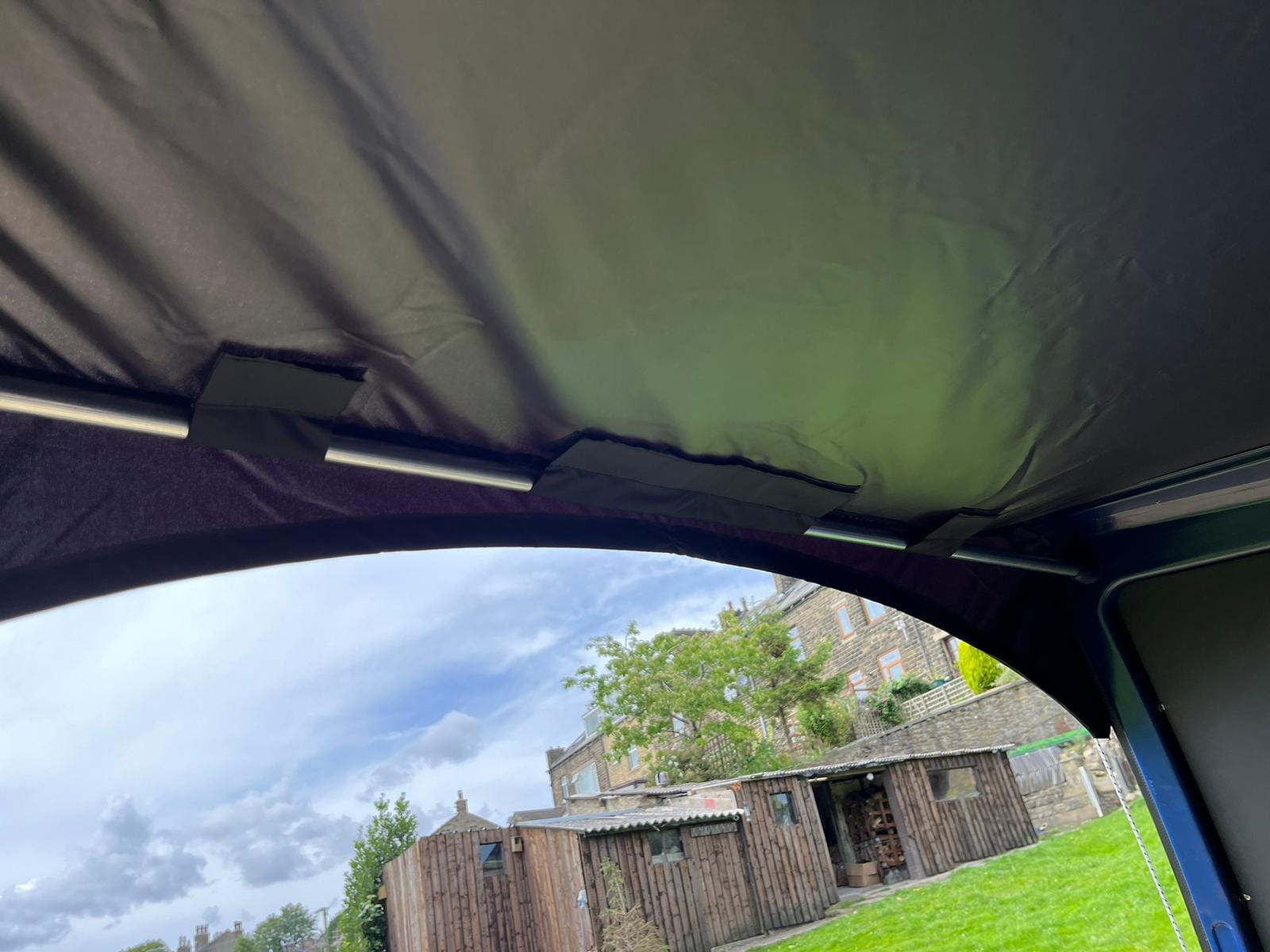 No Tailgate? No problem... Barn Door Campervan Awning for VW T4 Designed by Kiravans