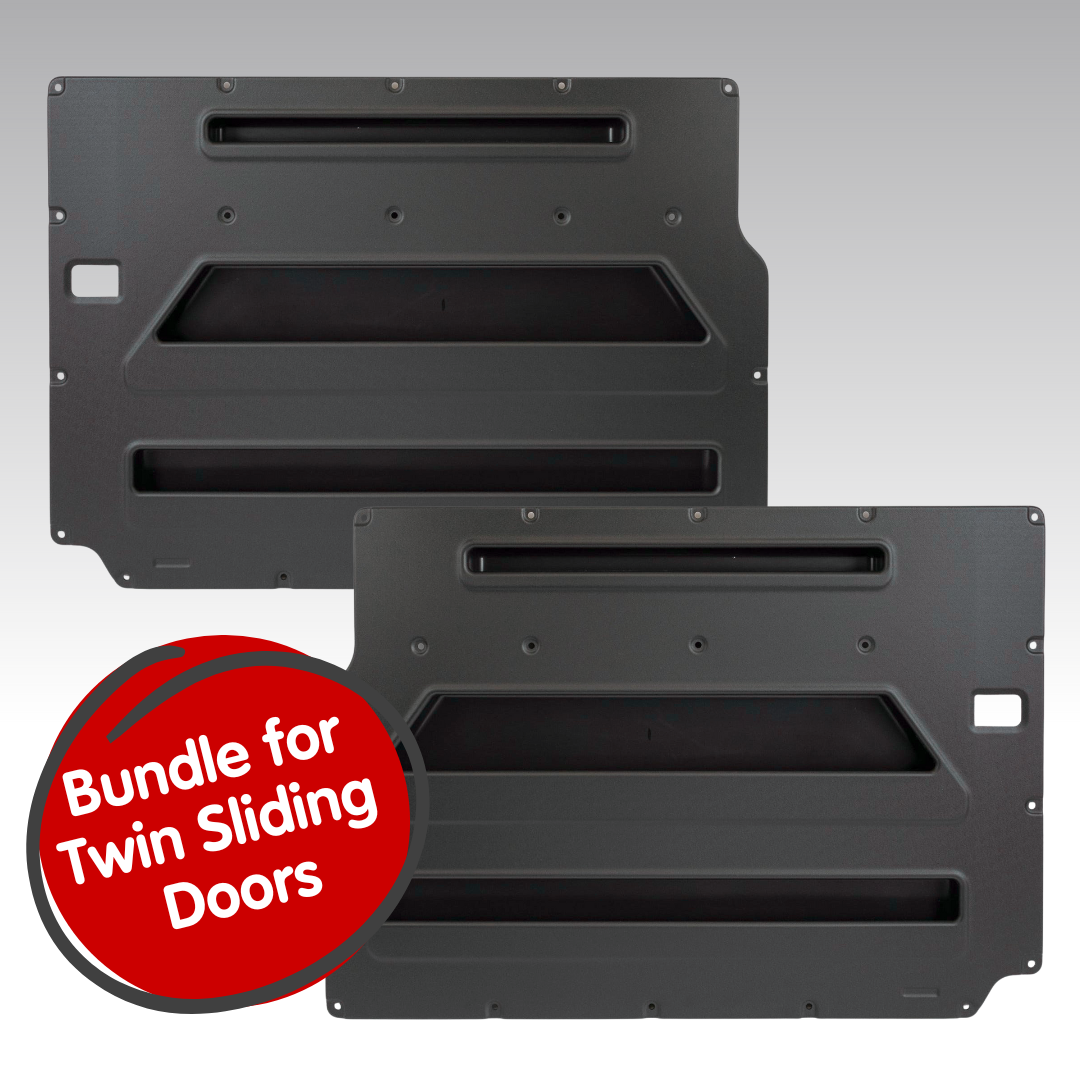 VW T4 Sliding Door Storage Pocket (Black) | Kiravans DoorStore