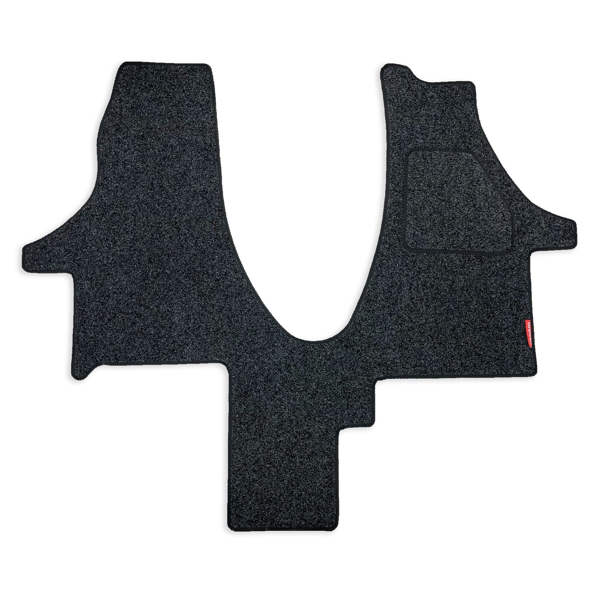 VW T5/T6/T6.1 Cab Mat - 2 Single Seats with Passenger Side Safe & Swivel All-in-One Kiravans