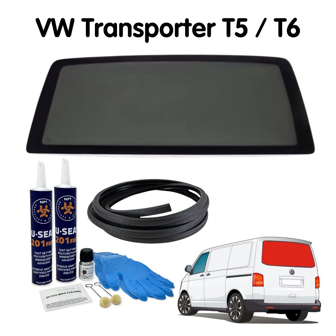 Tailgate Campervan Window + Fitting Kit for VW Transporter T5 to T6.1 (2003-2024)