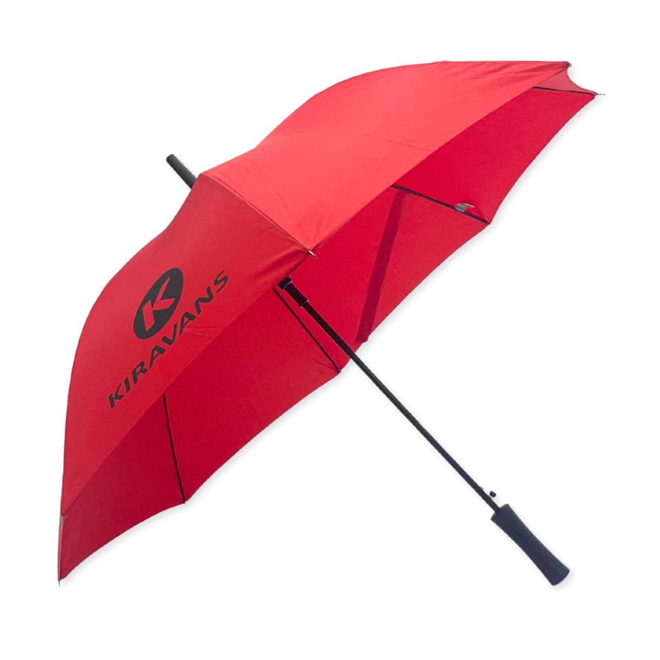 Kiravans Red Large Automatic Umbrella - Fits Into the VW T5/T6 DoorStore Pocket!