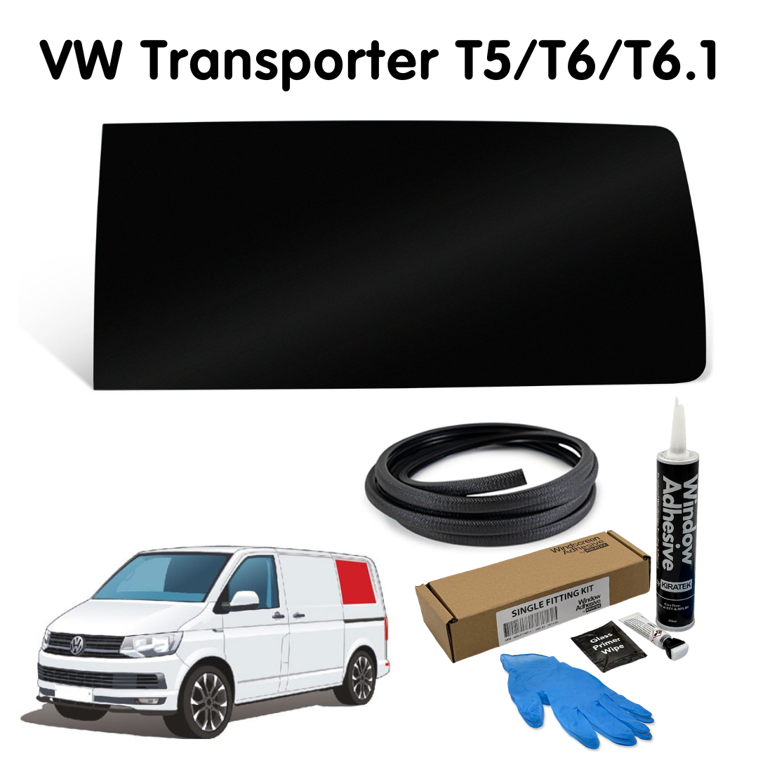 Left Rear Quarter FAKE Window + Fitting Kit for VW Transporter T5 to T6.1 (2003-2024)
