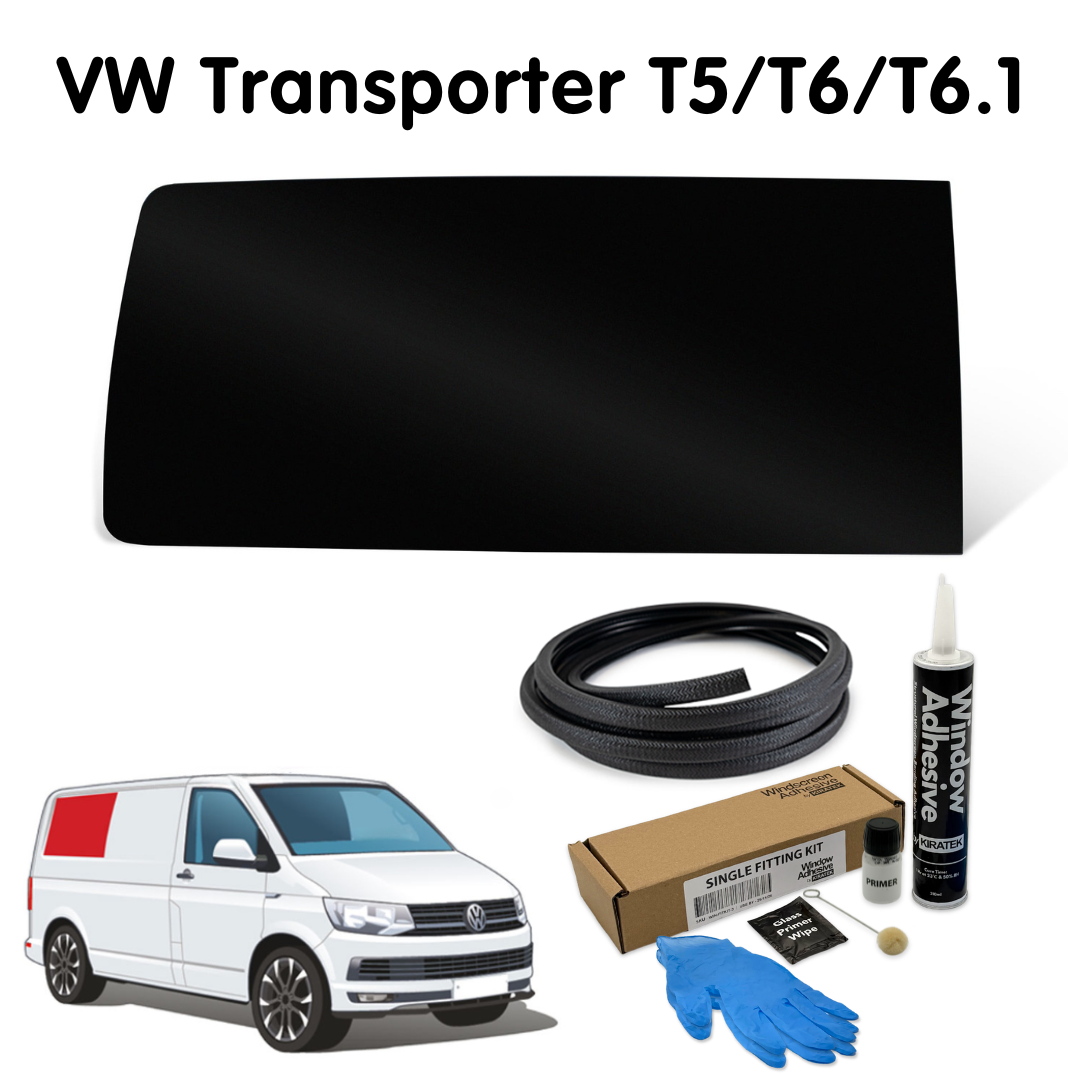 Right Rear Quarter FAKE Window + Fitting Kit for VW Transporter T5 to T6.1 (2003-2024)