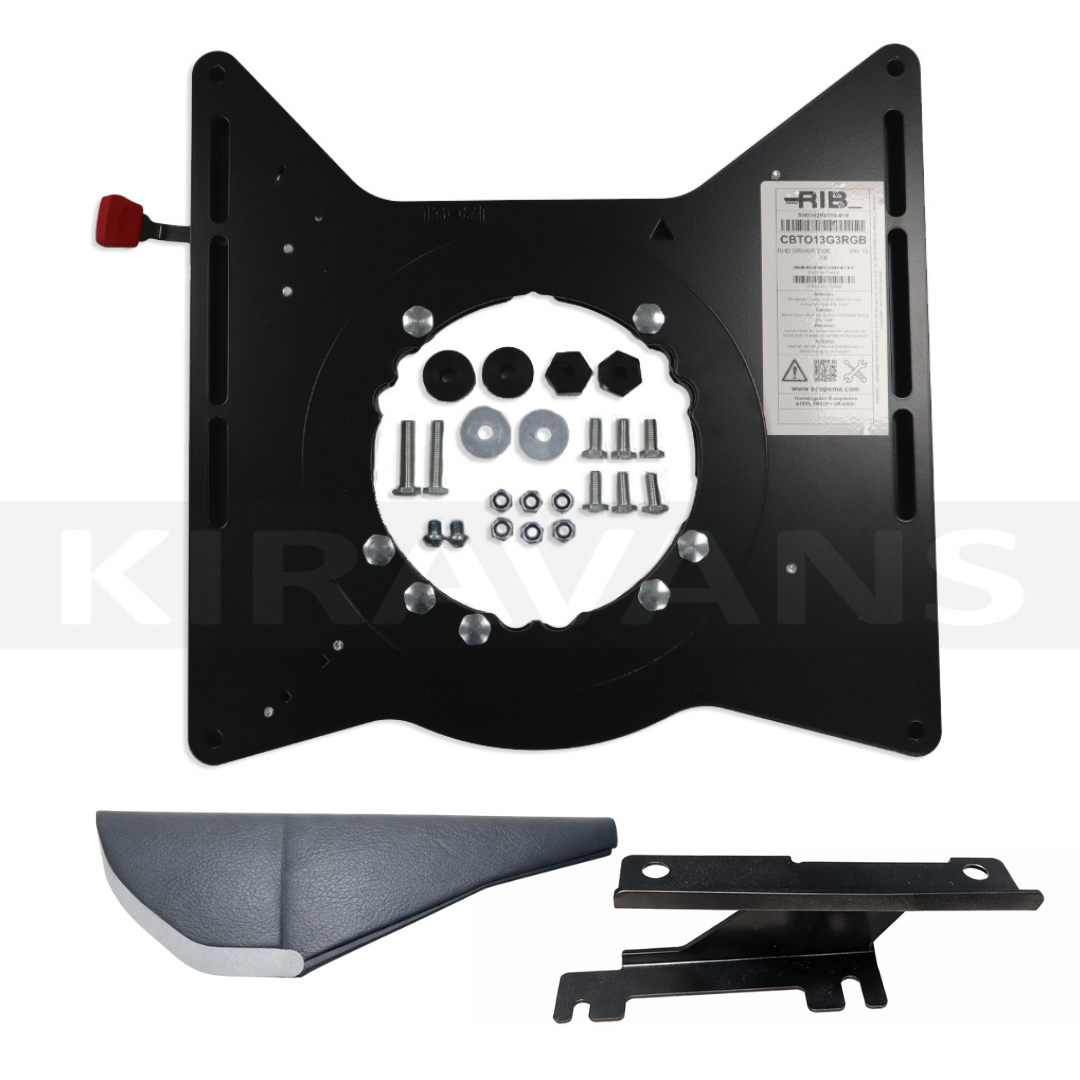VW Transporter T5 to T6.1 (2003-2024) RIB V3 Single Seat Swivel - DRIVER (Includes RIB Handbrake Kit & Shims)
