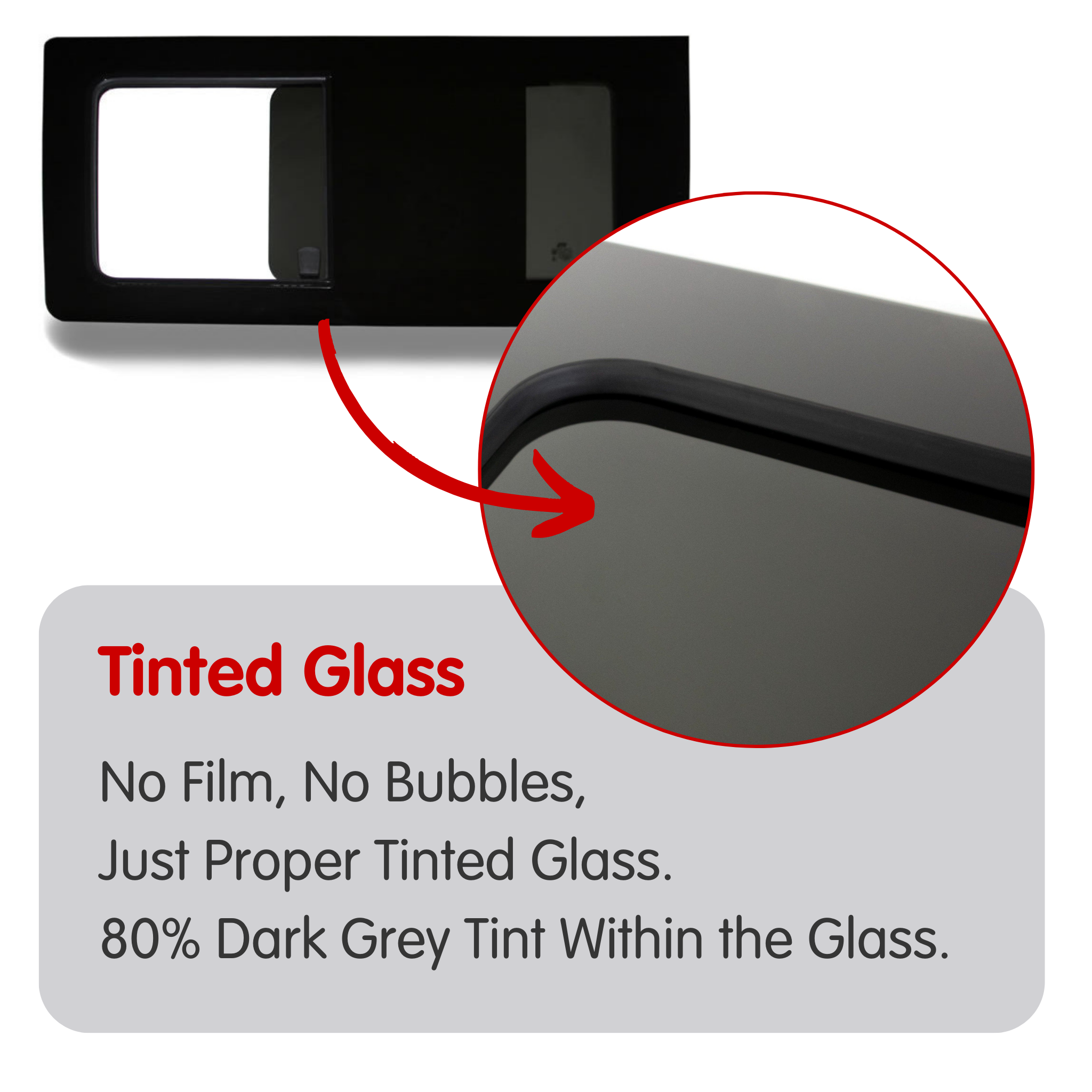 Pair of Opening Side Windows + Fitting Kit for VW Transporter T5 to T6.1 (2003-2024)