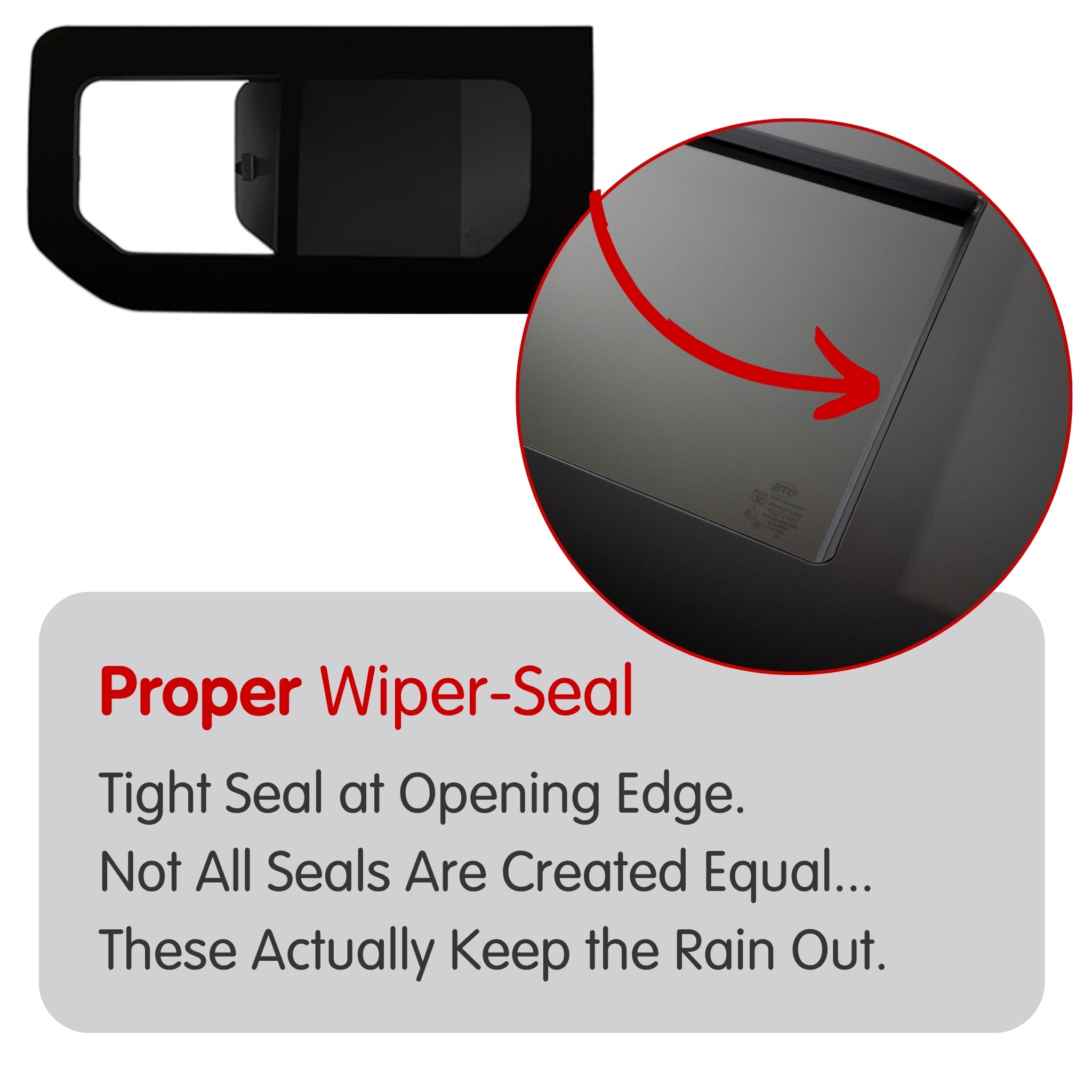 Pair of Opening Campervan Side Windows + Fitting Kit for Vauxhall Vivaro (2014-2018), Renault Trafic (2014 - Present) & Other X82 Vans