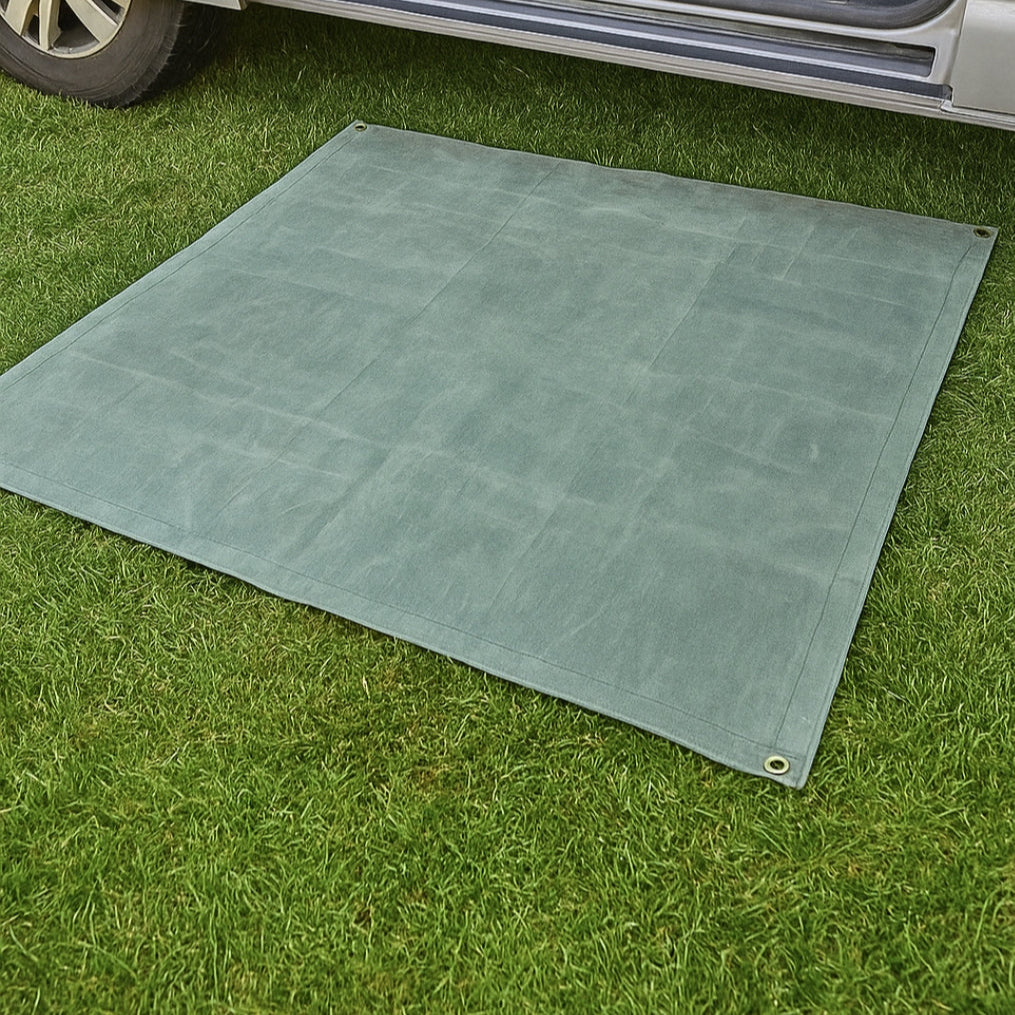 Kiravans 'Whatever' Waxed Cotton Tarp - For Porch Flooring, Changing Mat, Picnic Rug... Whatever You Need!