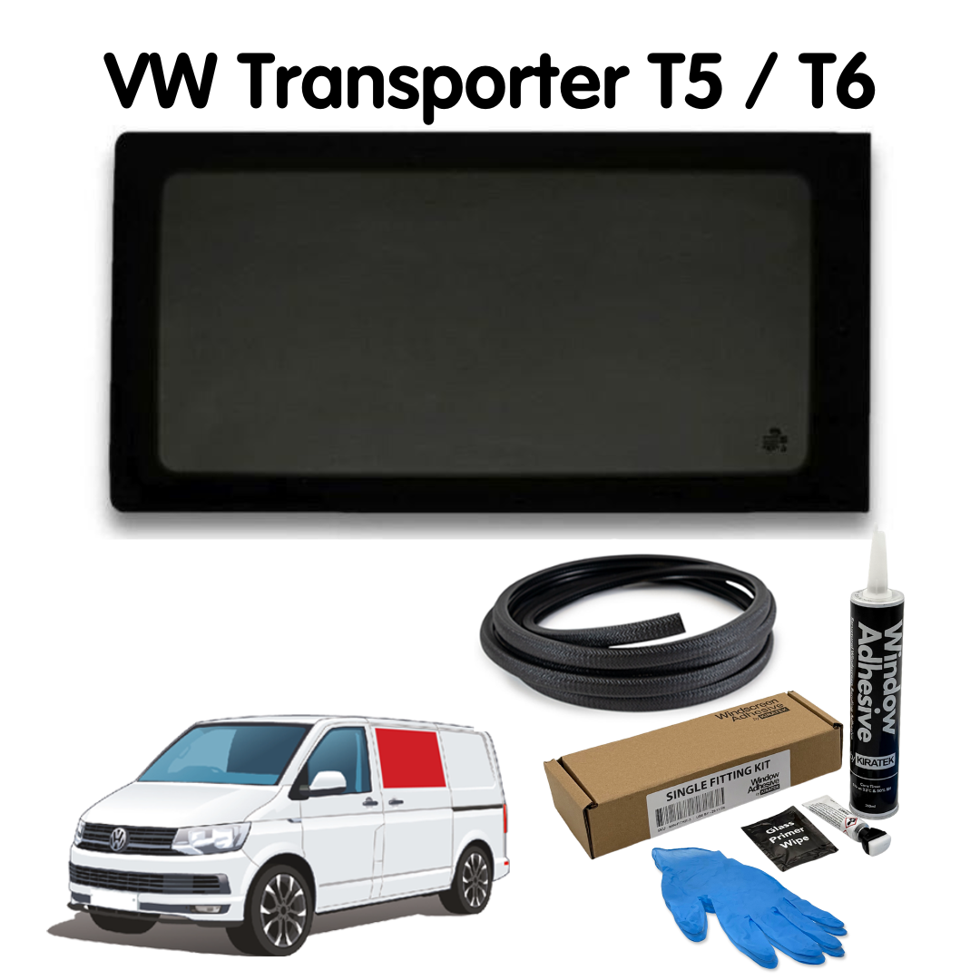 Left Fixed Window + Fitting Kit for VW Transporter T5 to T6.1 (2003-2024)