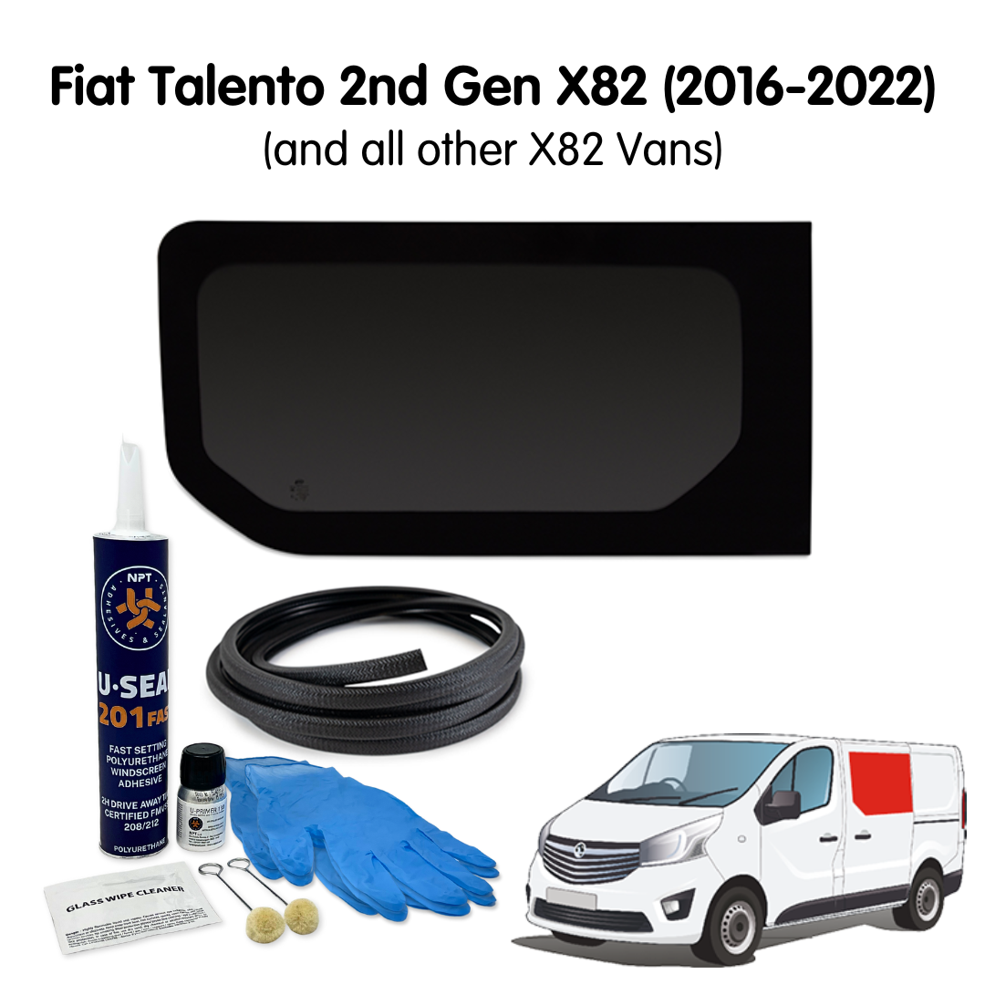 Left Fixed Window + Fitting Kit for Fiat Talento 2nd Gen X82 (2016-2022) & Other X82 Vans
