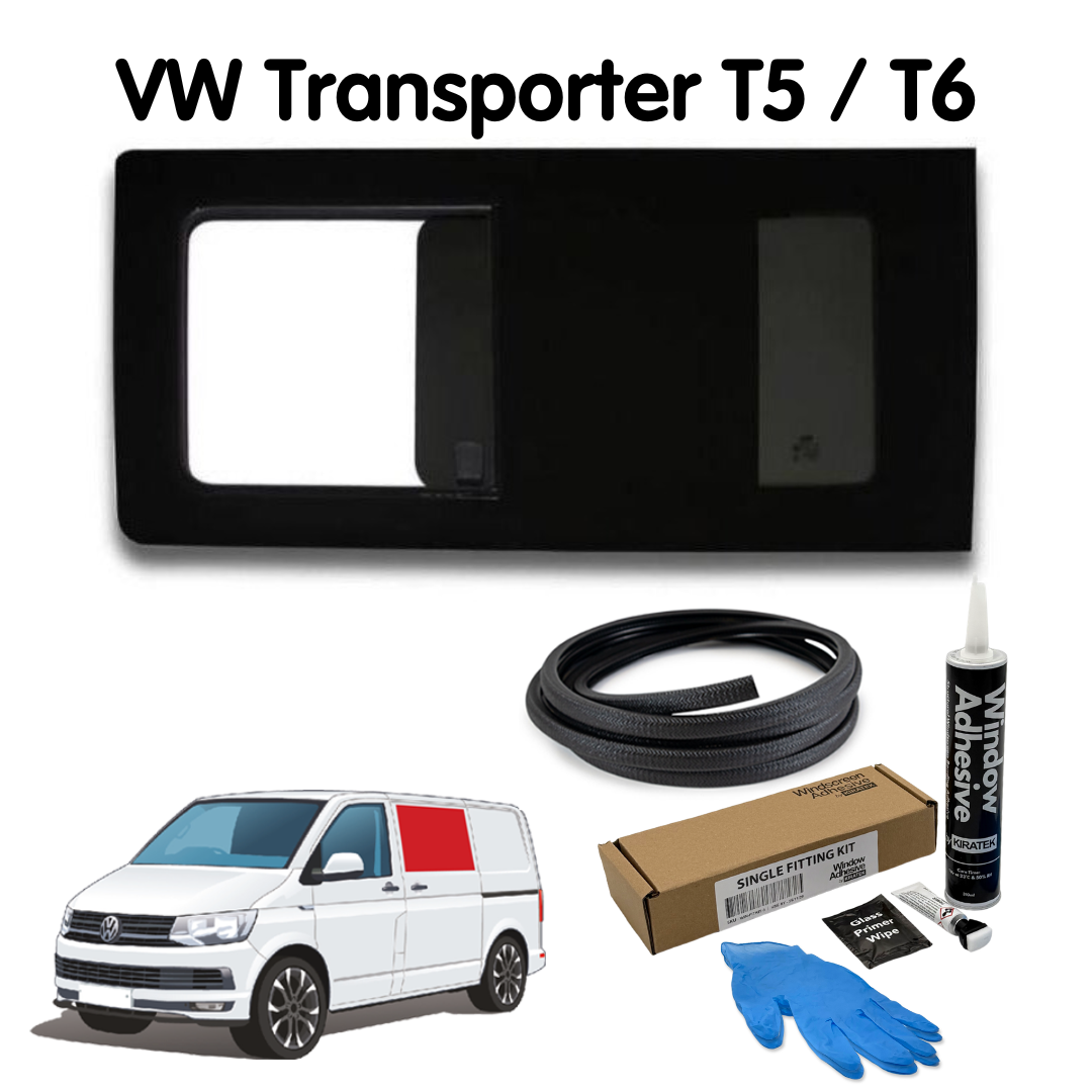 Left Opening Window + Fitting Kit for VW Transporter T5 to T6.1 (2003-2024)
