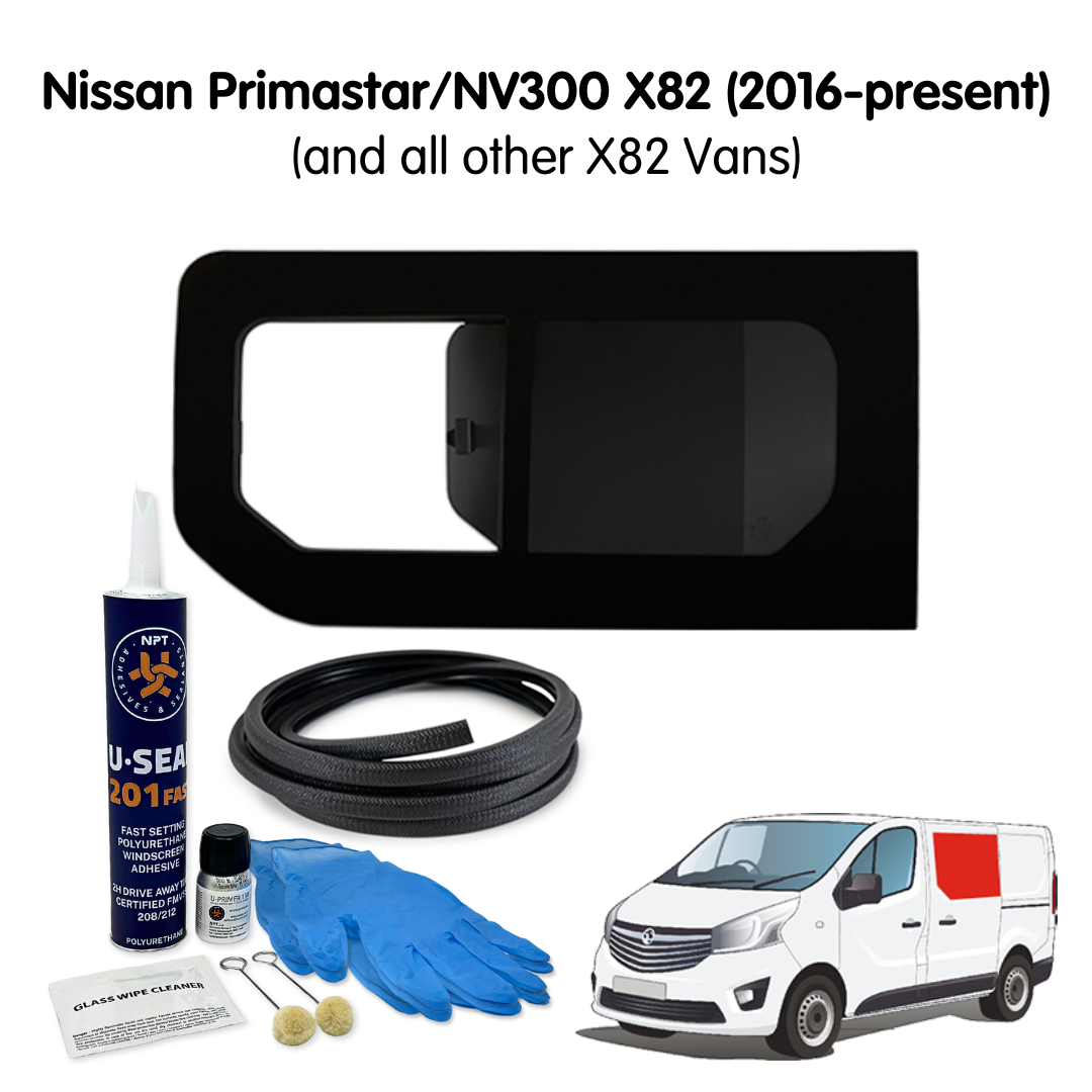 Left Opening Window + Fitting Kit for Nissan Primastar / NV300 X82 (2016 - present) & Other X82 Vans