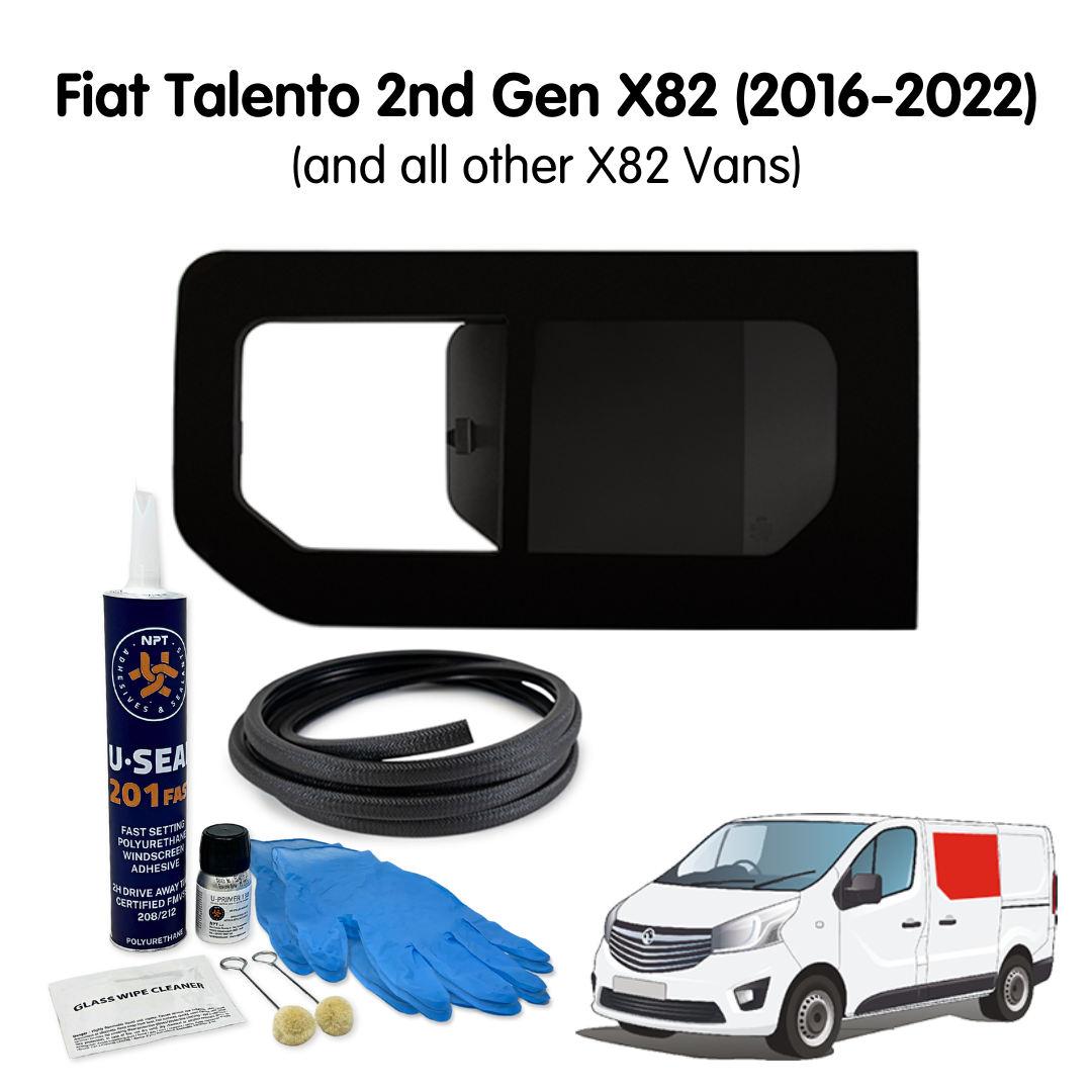 Left Opening Window + Fitting Kit for Fiat Talento 2nd Gen X82 (2016-2022) & Other X82 Vans