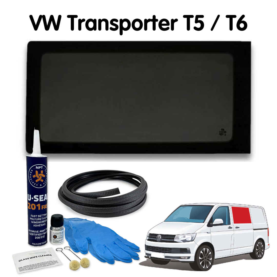 Left Fixed Window + Fitting Kit for VW Transporter T5 to T6.1 (2003-2024)
