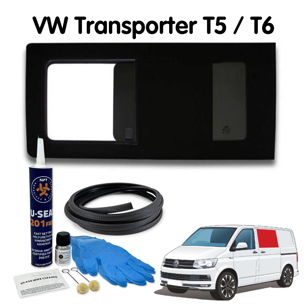 Left Opening Window + Fitting Kit for VW Transporter T5 to T6.1 (2003-2024)