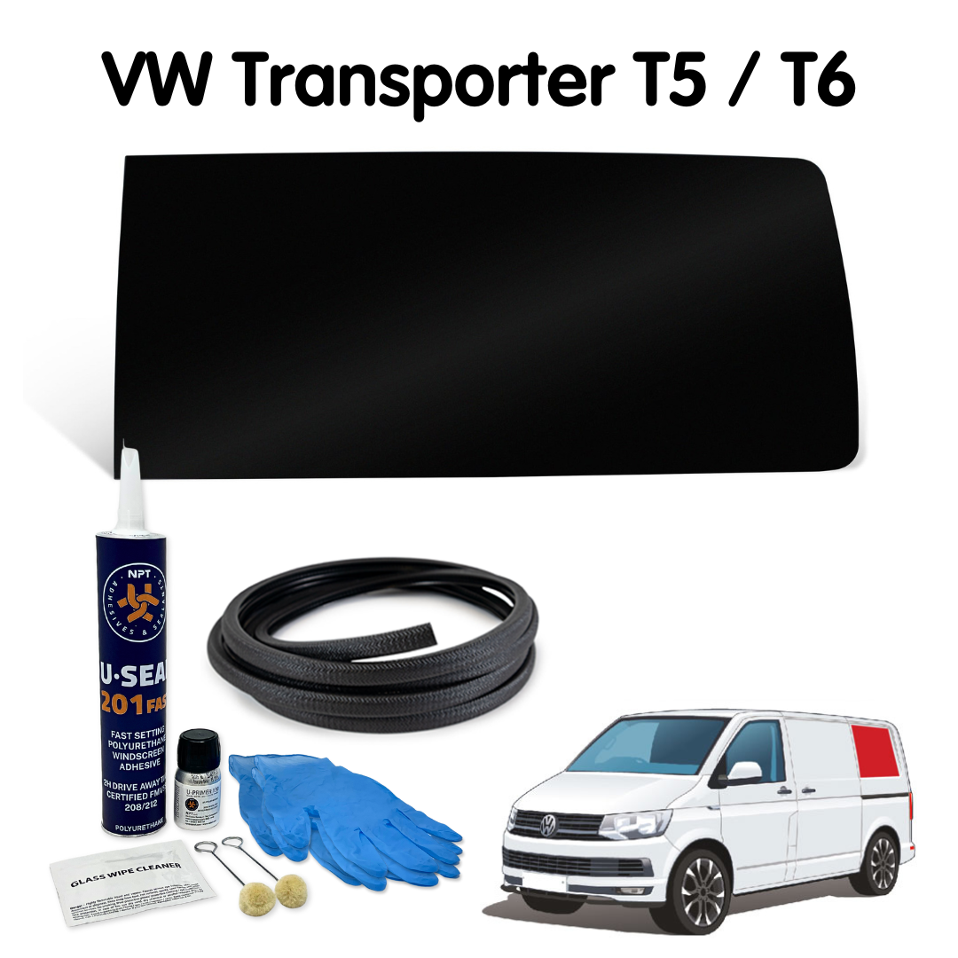 Left Rear Quarter FAKE Window + Fitting Kit for VW Transporter T5 to T6.1 (2003-2024)