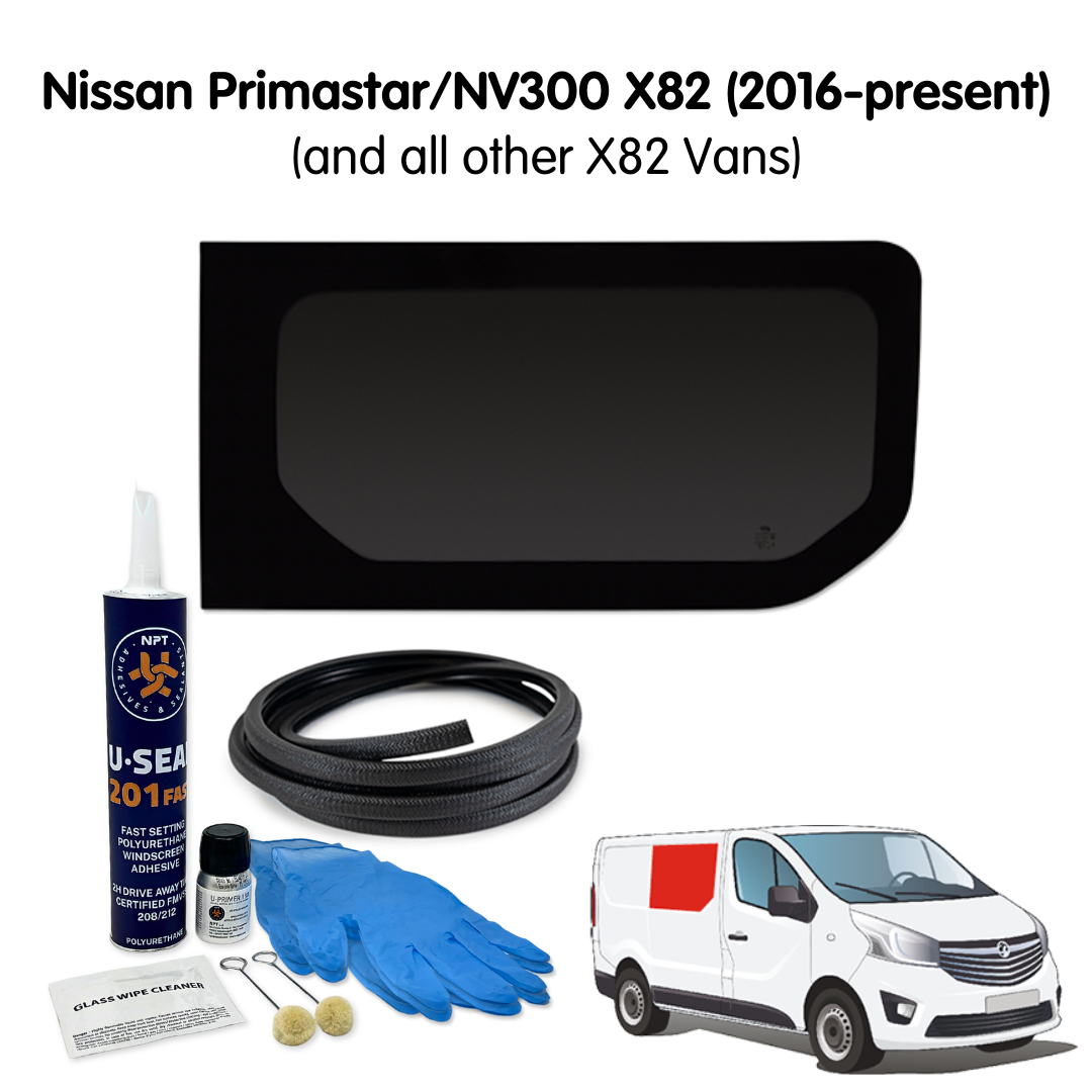 Right Fixed Window + Fitting Kit for Nissan Primastar / NV300 X82 (2016 - present) & Other X82 Vans