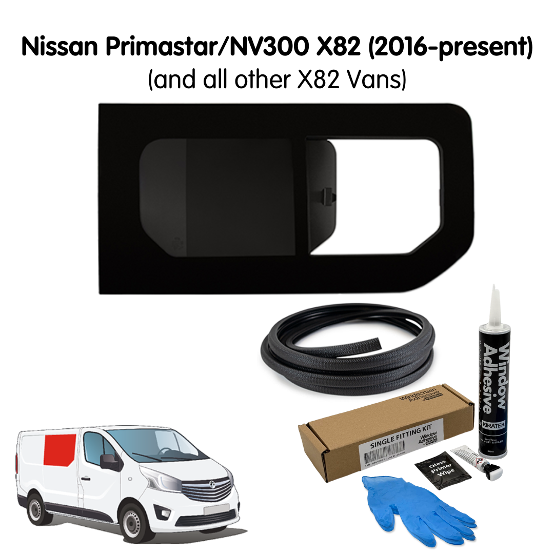Right Opening Window + Fitting Kit for Nissan Primastar / NV300 X82 (2016 - present) & Other X82 Vans