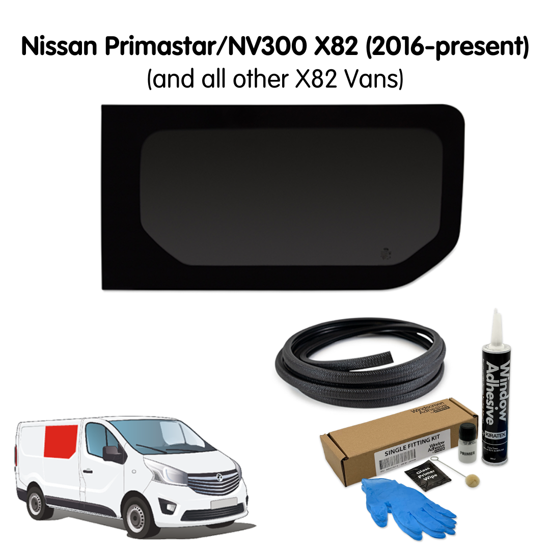 Right Fixed Window + Fitting Kit for Nissan Primastar / NV300 X82 (2016 - present) & Other X82 Vans