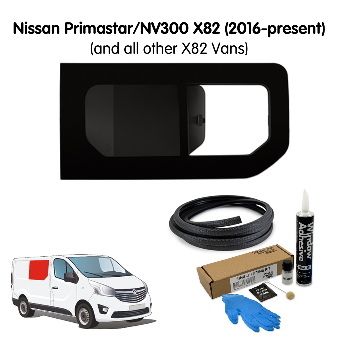 Right Opening Window + Fitting Kit for Nissan Primastar / NV300 X82 (2016 - present) & Other X82 Vans