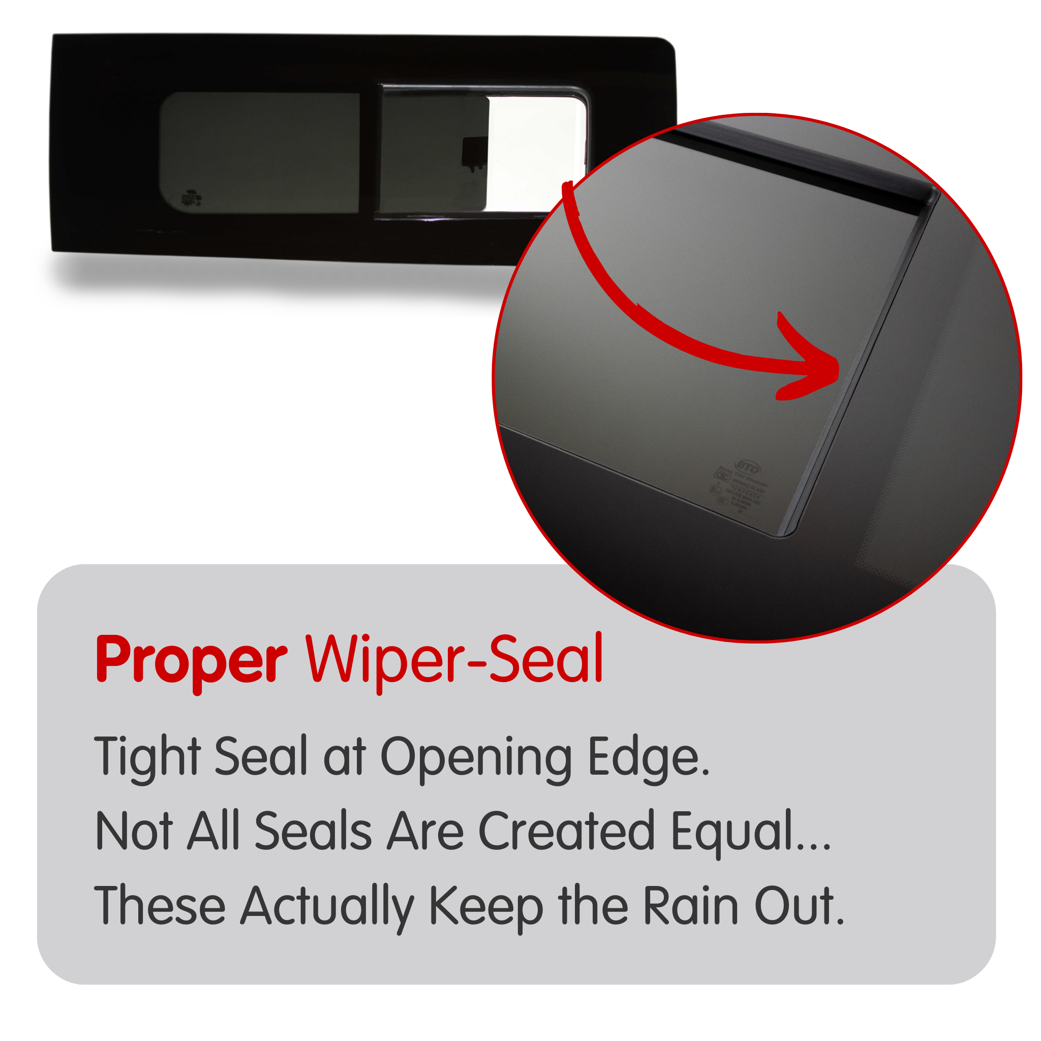 Pair of Opening Campervan Side Windows + Fitting Kit for Ford Transit Custom 1st Gen V362 (2013-2023)