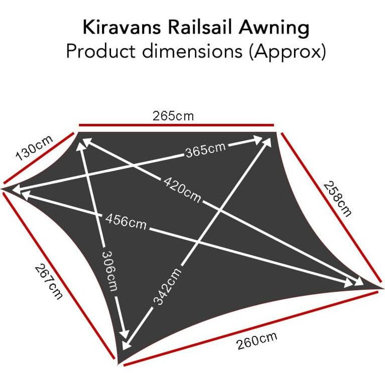 Kiravans Railsail Awning - The Versatile Multi-pointed, Heavy-duty Campervan Shelter Designed by Kiravans 