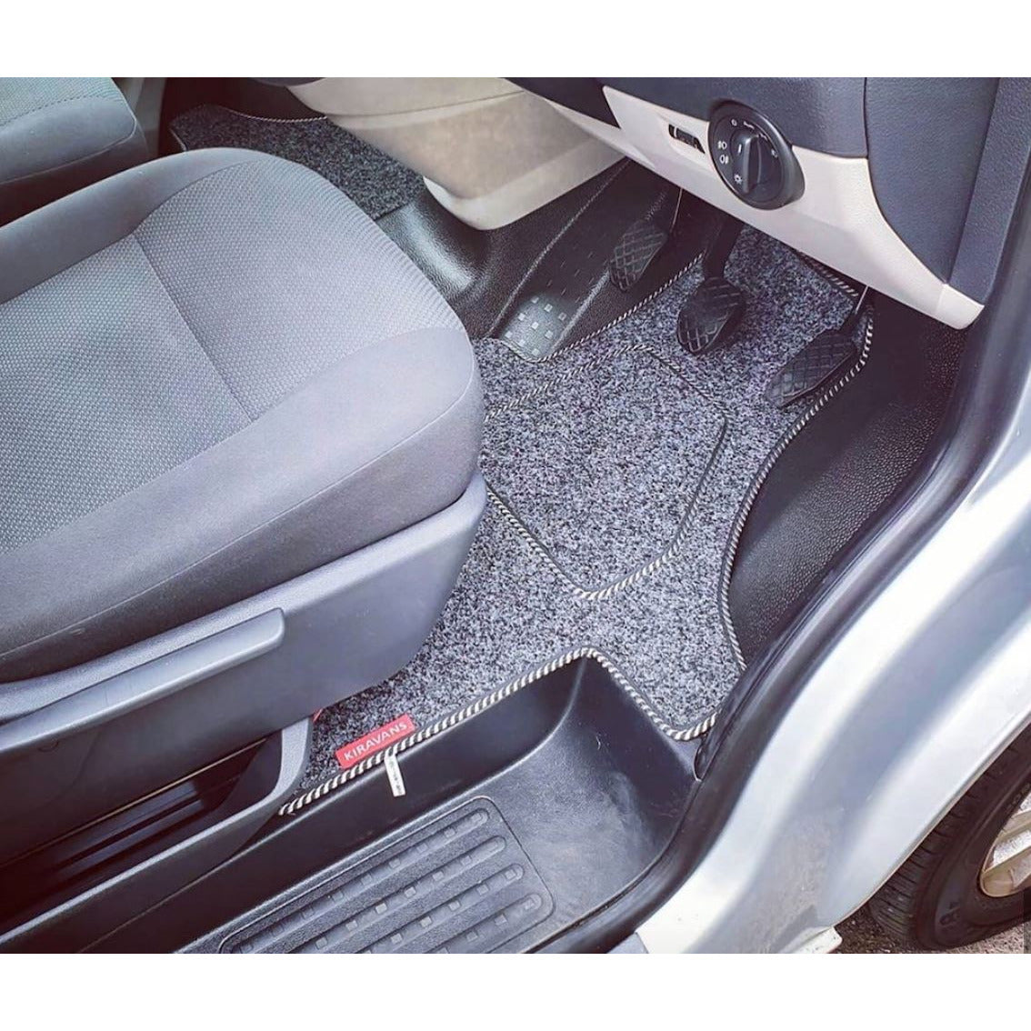 VW T5/T6 Cab Mat - for Kiravans Double Seat Swivel (Right Hand Drive) Designed by Kiravans