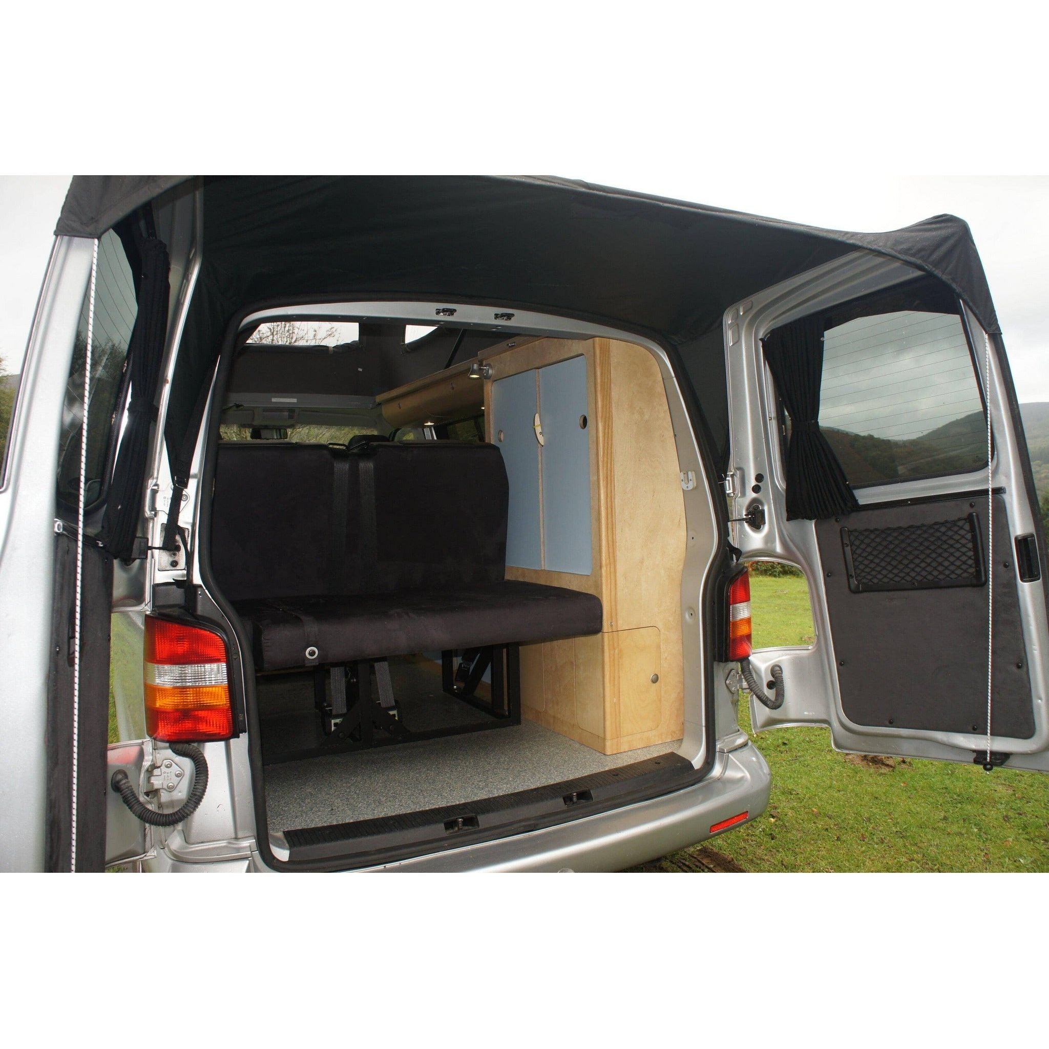 Kiravans Barn Door Campervan Awning for Transit Custom Designed by Kiravans