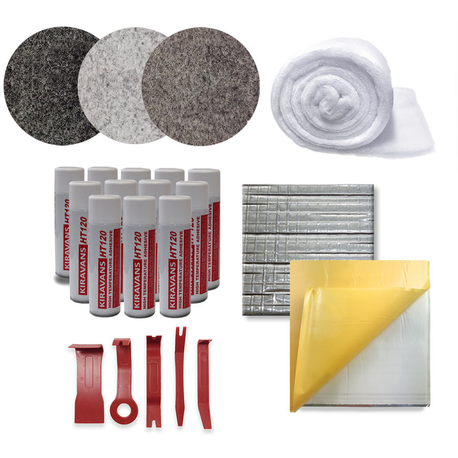 4-Way Stretch Campervan Lining & Insulation Bundle Kit - PREMIUM Kiravans 